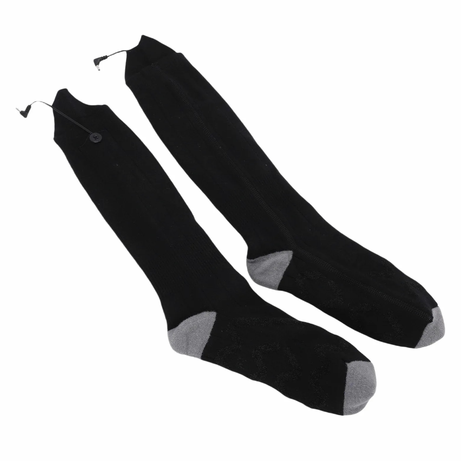 GOWENIC Calcetines Térmicos Eléctricos Control Inteligente De Temperatura Calefacción De Doble Cara Ajuste Cómodo para Hombres Mujeres Calcetines con Batería Térmicos Cálidos De Invierno 1 Par Negro