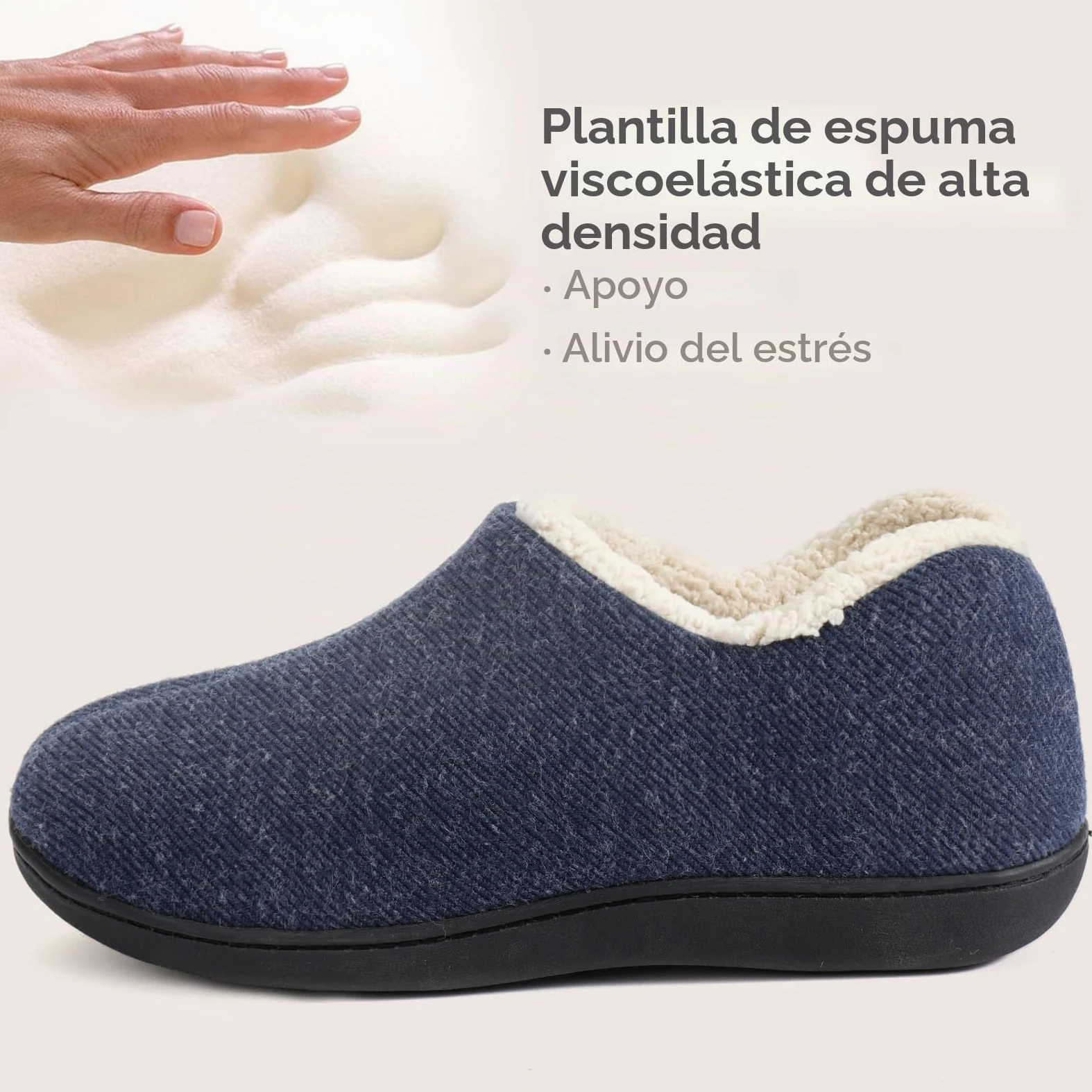 ULTRAIDEAS Zapatillas de casa de mujer con espuma de memoria y forro polar, con suela de goma antideslizante para interiores y exteriores