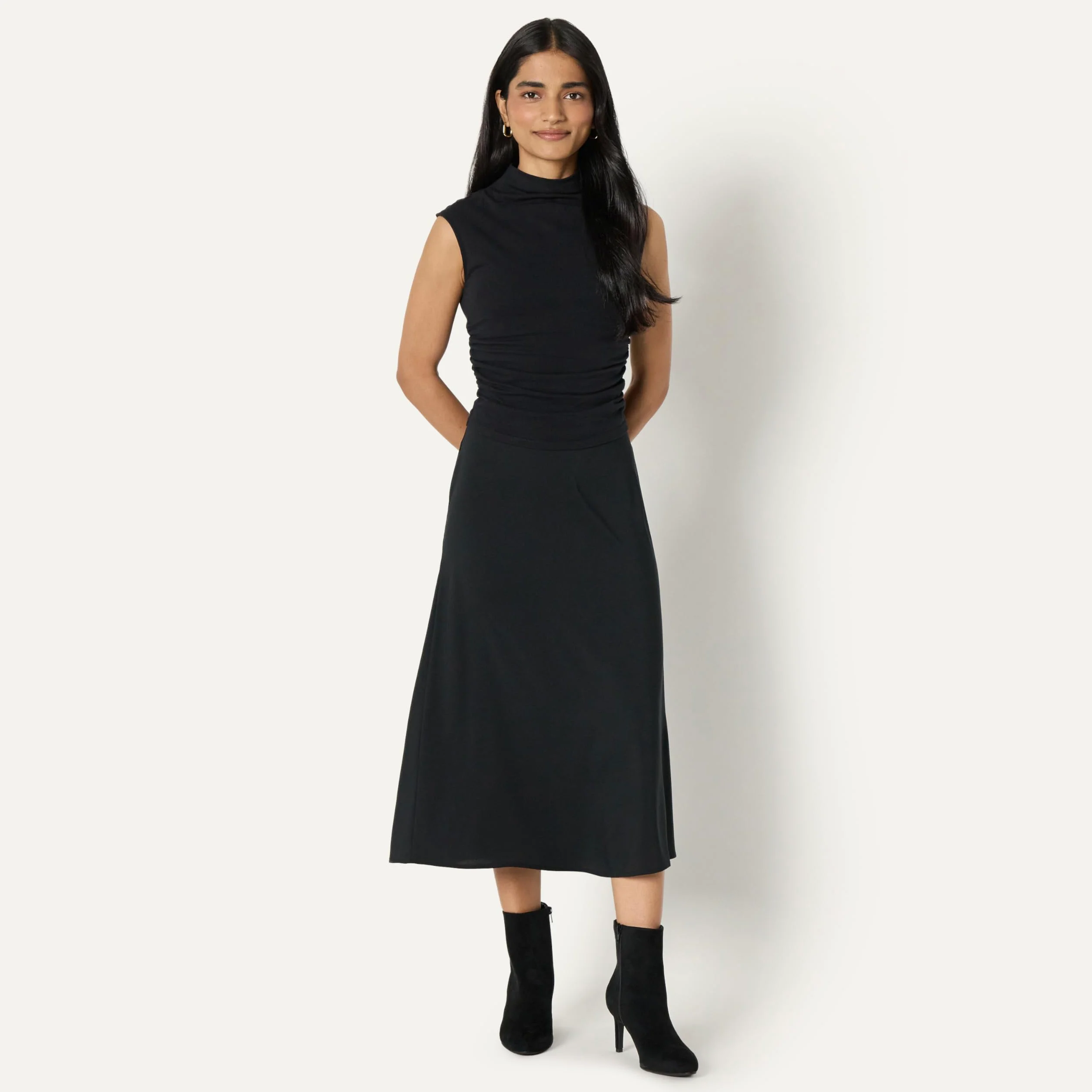 Amazon Essentials Botines de tacón de aguja para mujer con cremallera | Botas de vestir