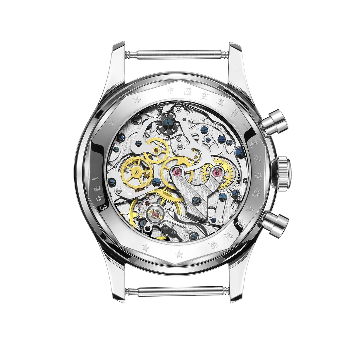 SEAKOSS Original 1963 - Reloj de pulsera para hombre, 38 mm, movimiento piloto ST1901, cronógrafo, mecánico, acero inoxidable, cristal acrílico, espejo abovedado, analógico, casual, relojes de vestir,