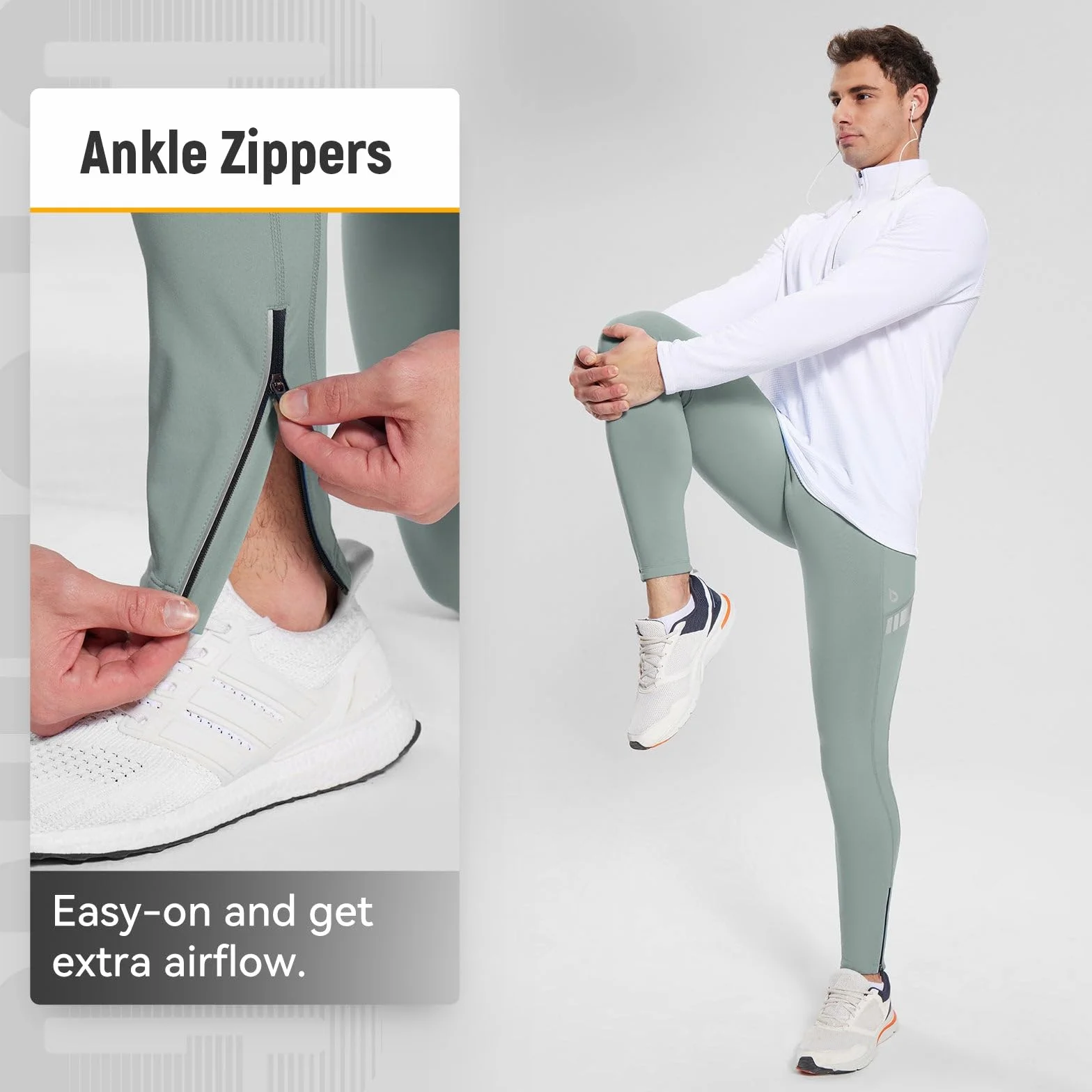 BALEAF Pantalones térmicos impermeables para hombre forro polar con bolsillos senderismo