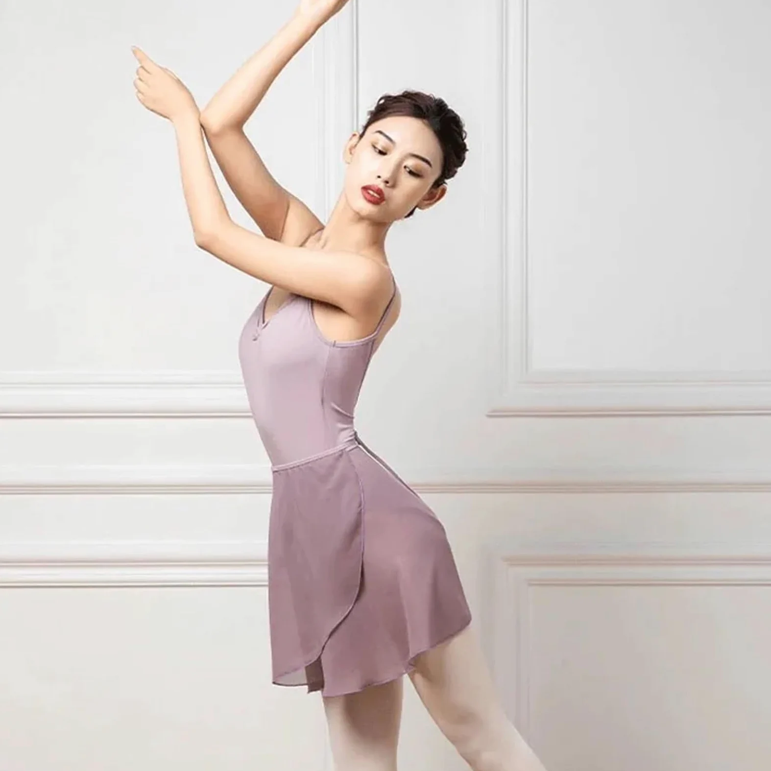 Faldas de Ballet for Mujer Vestido Envolvente una Pieza Gasa for niñas