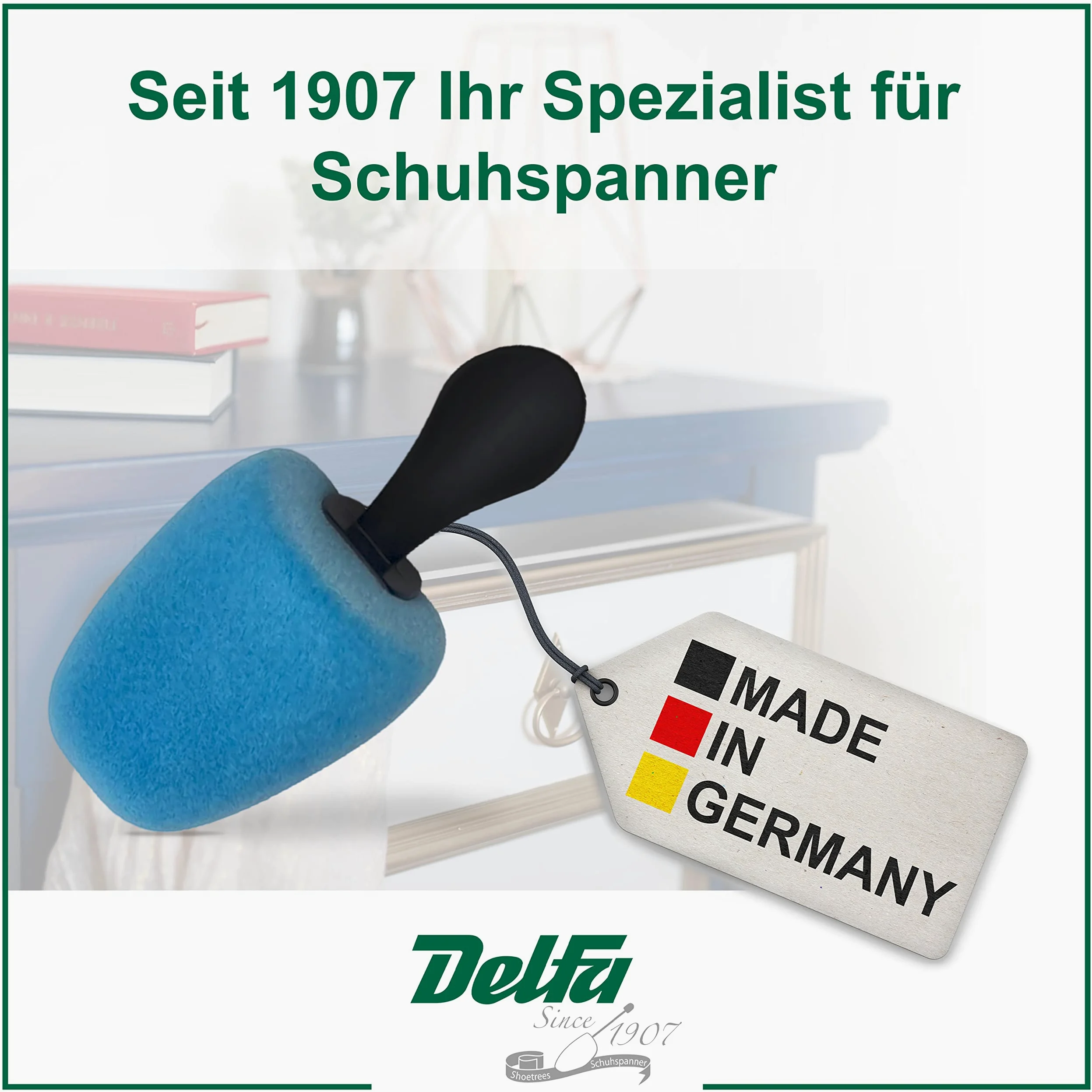 DELFA Samty - Horma de espuma para zapatos (forma cuadrada), para mujer, talla 37-41, azul claro, Einheitsgröße