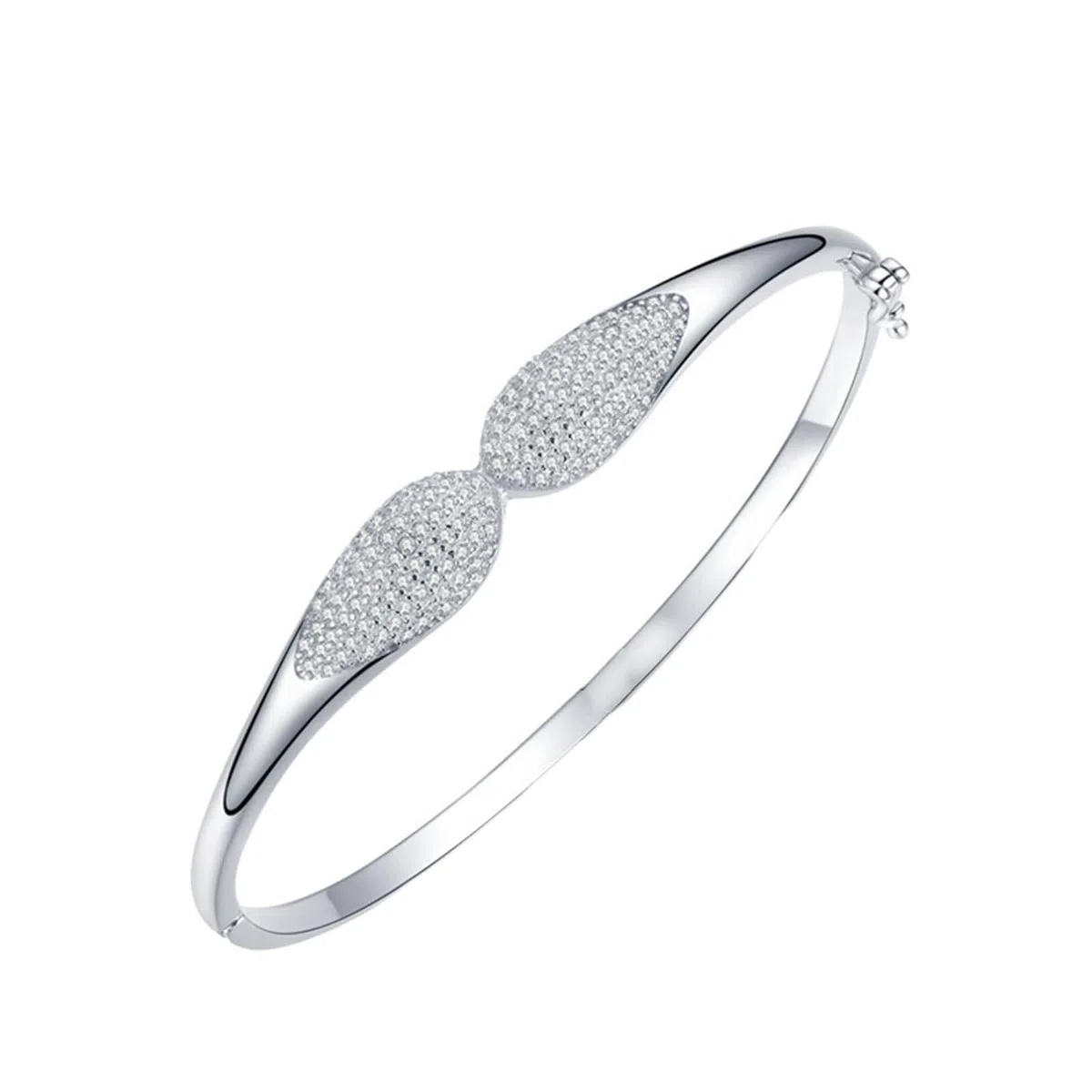 Pulseras de Mujer de Oro Blanco 9 Kilates / 14 Kilates / 18 Kilates, Gota de Agua con Moissanita, Cadena 16 CM, Pulseras de Plata Mujer