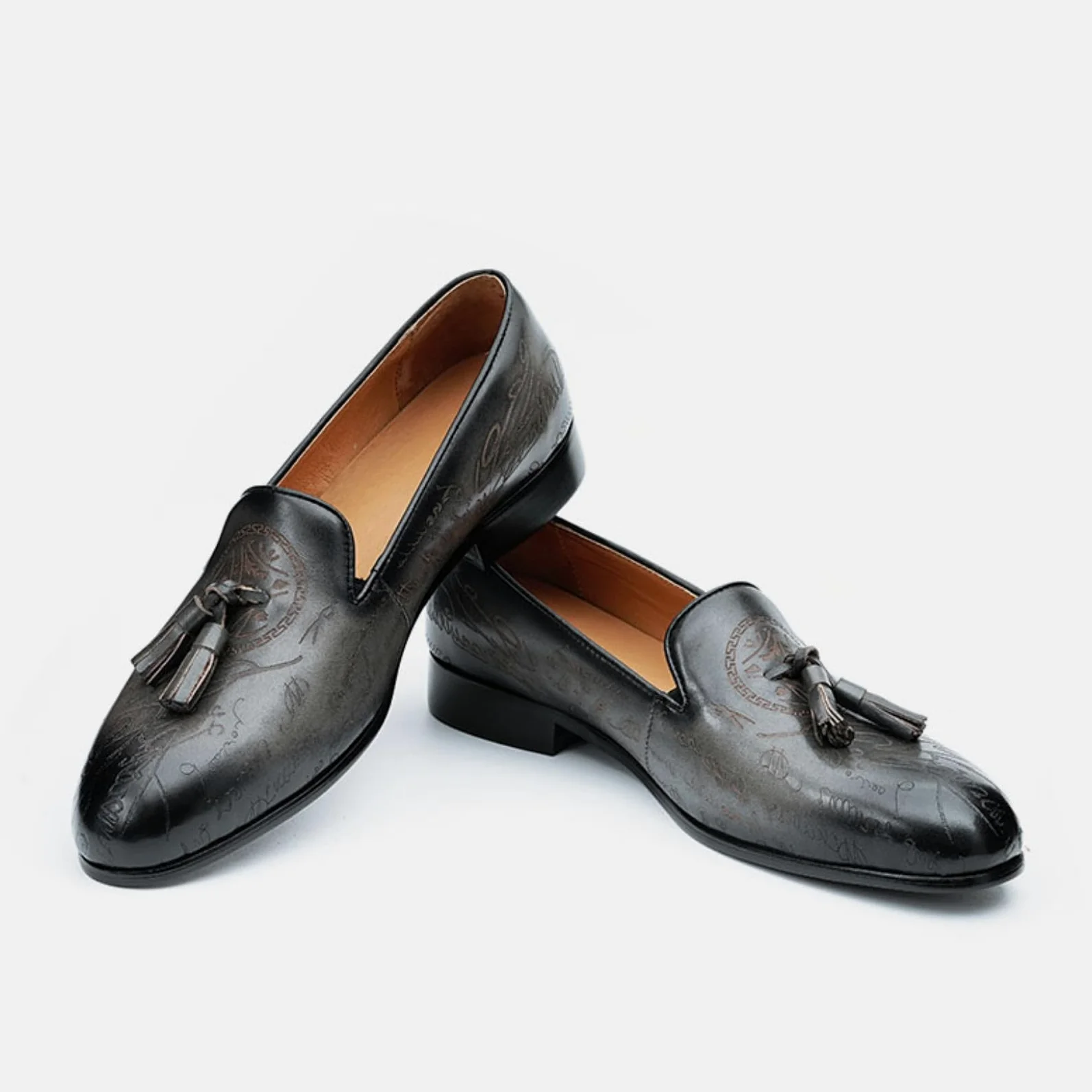 Genérico Mocasines Hombre con Borlas Zapatos Elegantes Formales de Lujo Slip On Calzado Business para Boda Oficina Eventos y Ceremonias