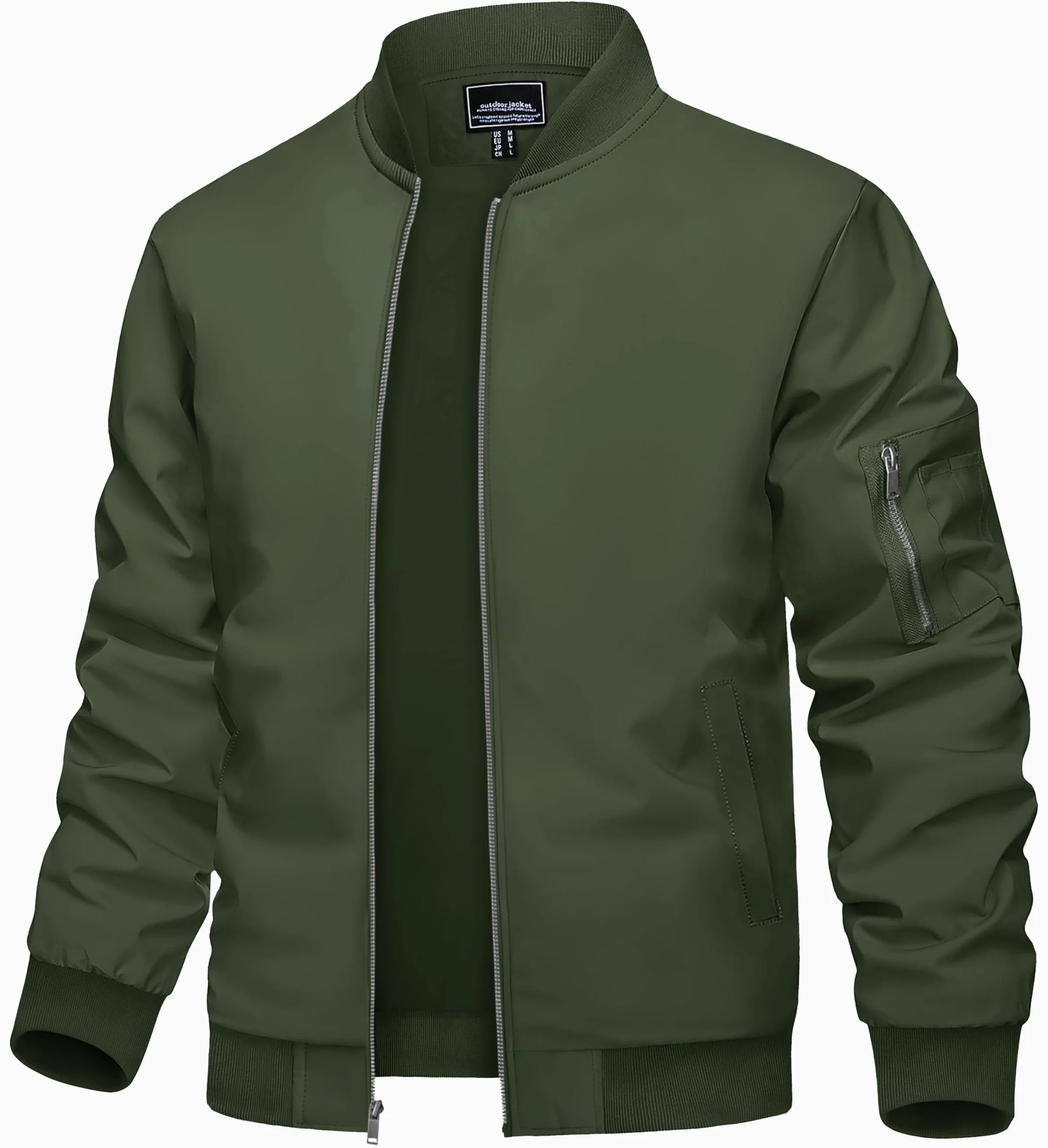 TACVASEN Chaqueta Casual para Hombre Ligera Chaqueta de Bombardero Chaqueta de Trabajo Táctico Cortavientos con Bolsillos