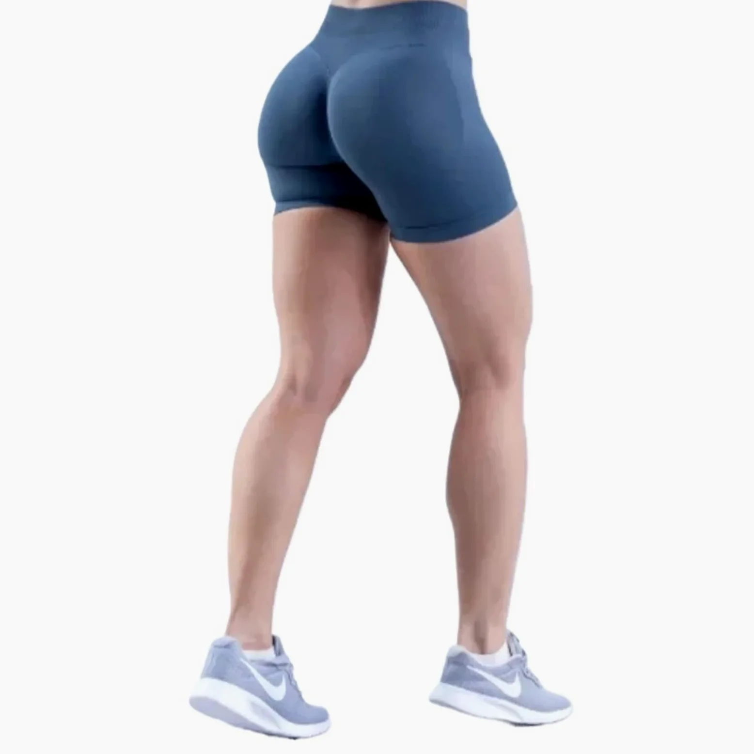 Pantalones Cortos de Deporte para Mujer Pantalones Cortos de Yoga de Cintura Alta de Verano for Correr y Fitness, Leggings de Yoga de Color Liso