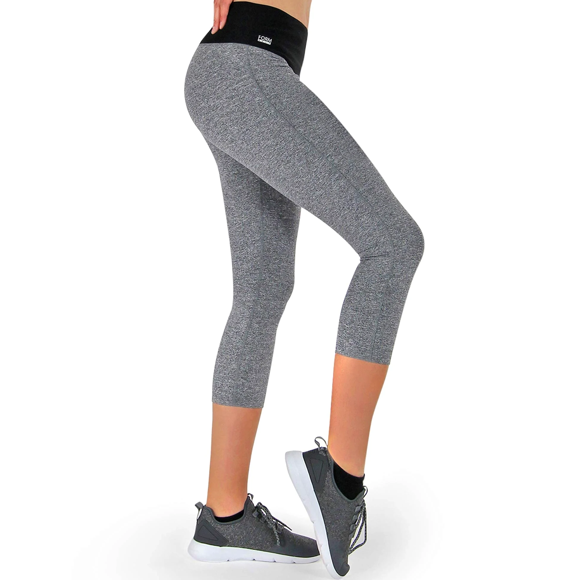 Formbelt® - Pantalón Pirata, Capri de Running con Bosillo, Leggings Deportivo para Mujeres con Riñonera integrada para Teléfonos Móviles Llaves Gimnasio Jogging Correr Escalada Yoga