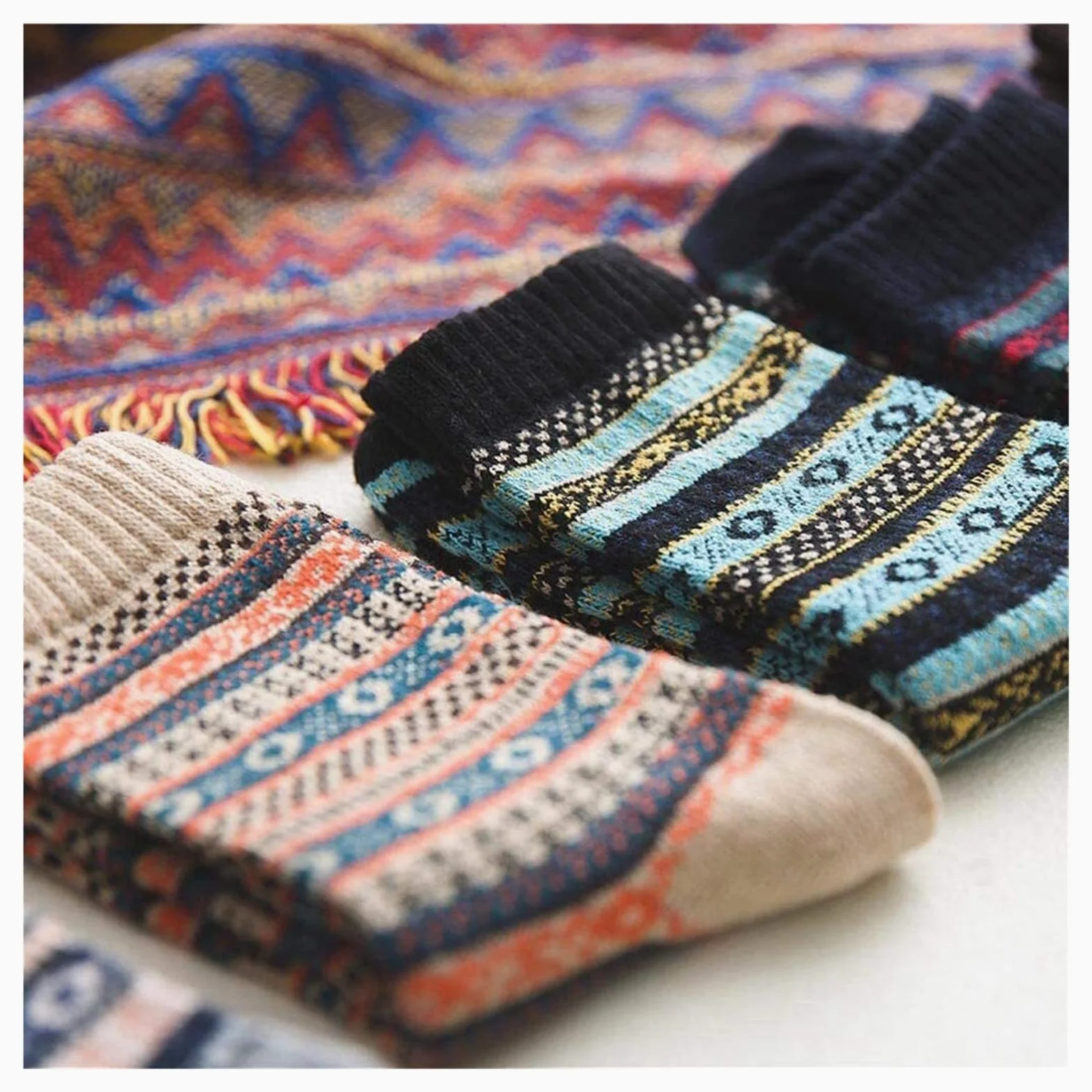 Calcetines Invierno 5 Pares De Calcetines Cálidos De Lana De Invierno Para Mujer, Calcetín Borroso Como Y Año Nuevo Calcetines Termicos