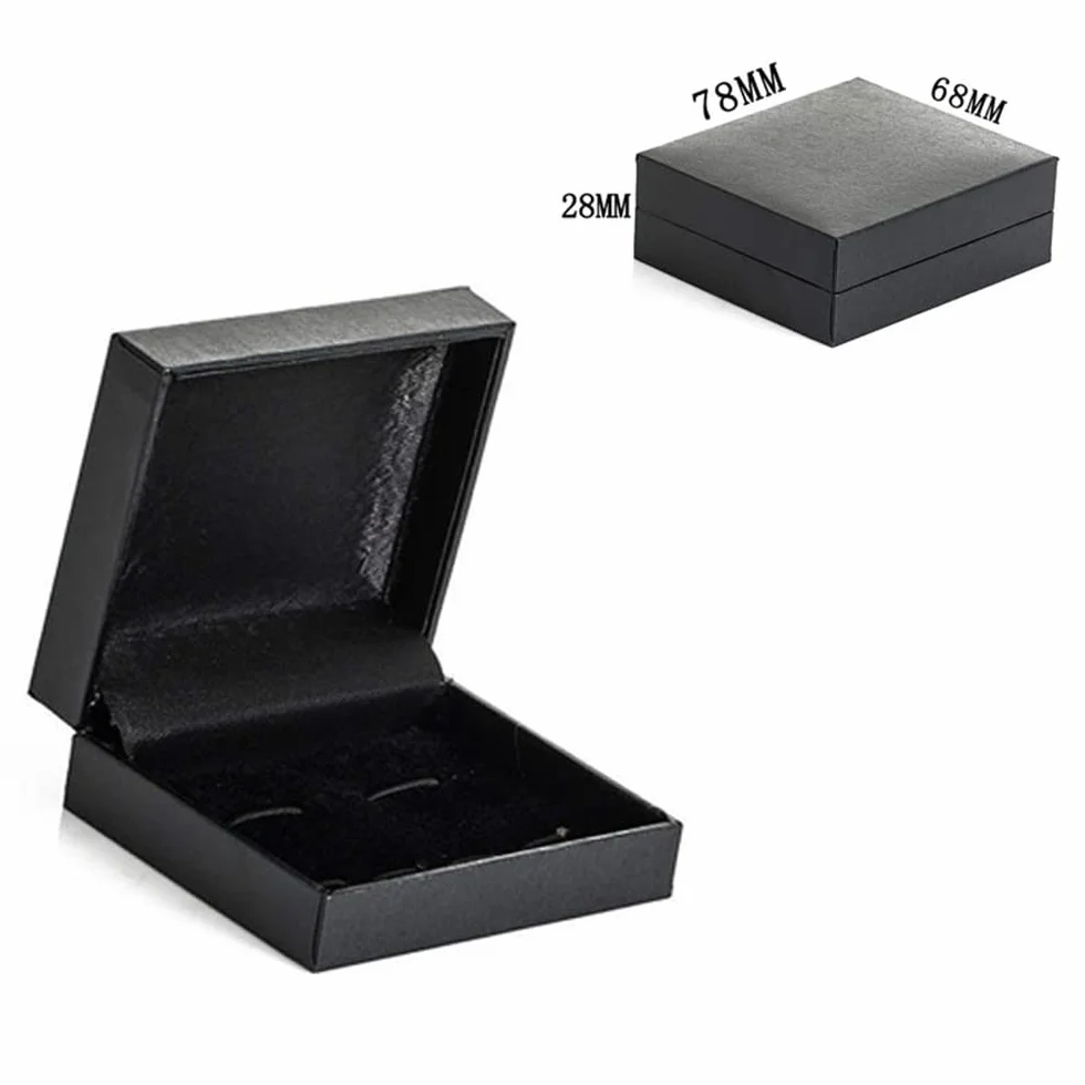 Gemelos de tortuga vintage con diamantes de imitación franceses con caja de regalo para hombres, fiestas, reuniones, bodas, uso diario