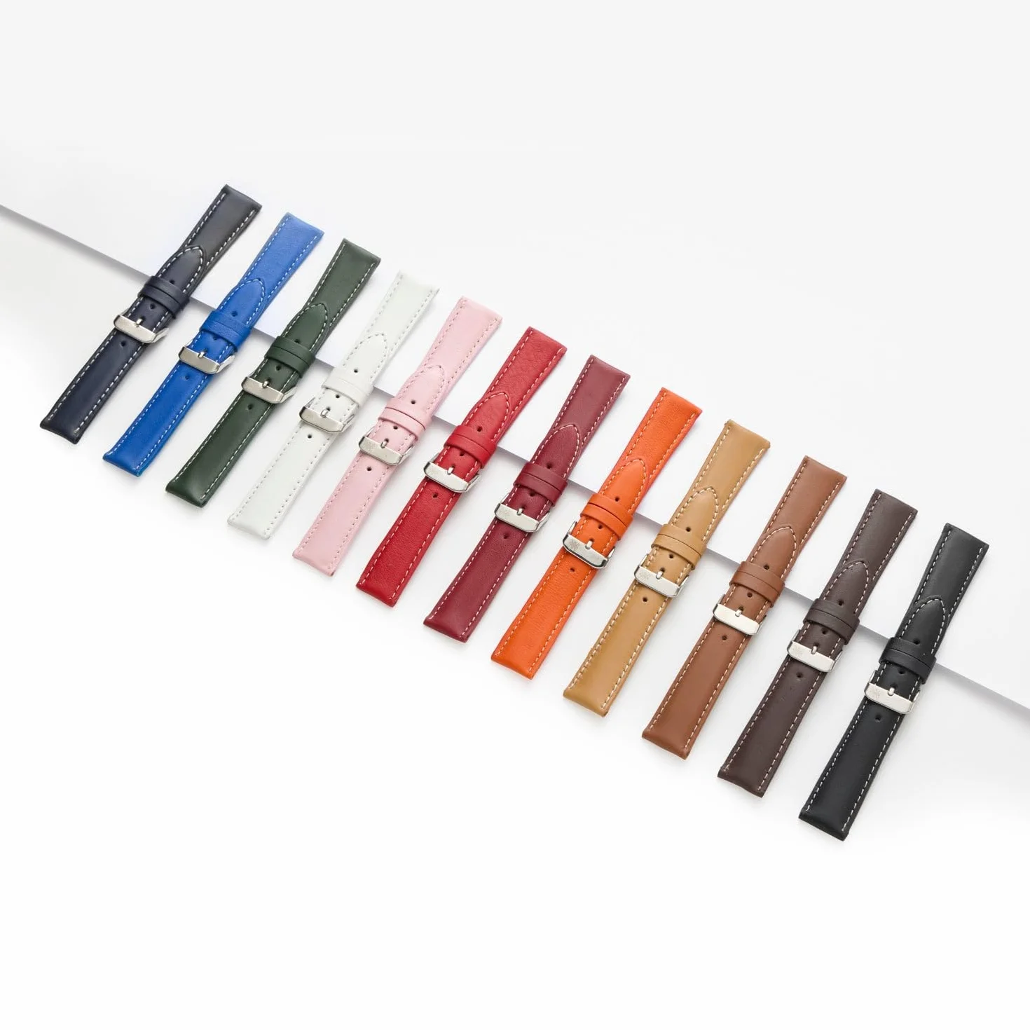 Moreira Correa de Reloj de Piel Hecha en España – Cuero Genuino Artesanal, Pasador Tradicional con Herramienta, Hebilla de Acero Inoxidable, Disponible en 14mm 16mm 18mm 20mm 22mm 24mm, Hombre y Mujer