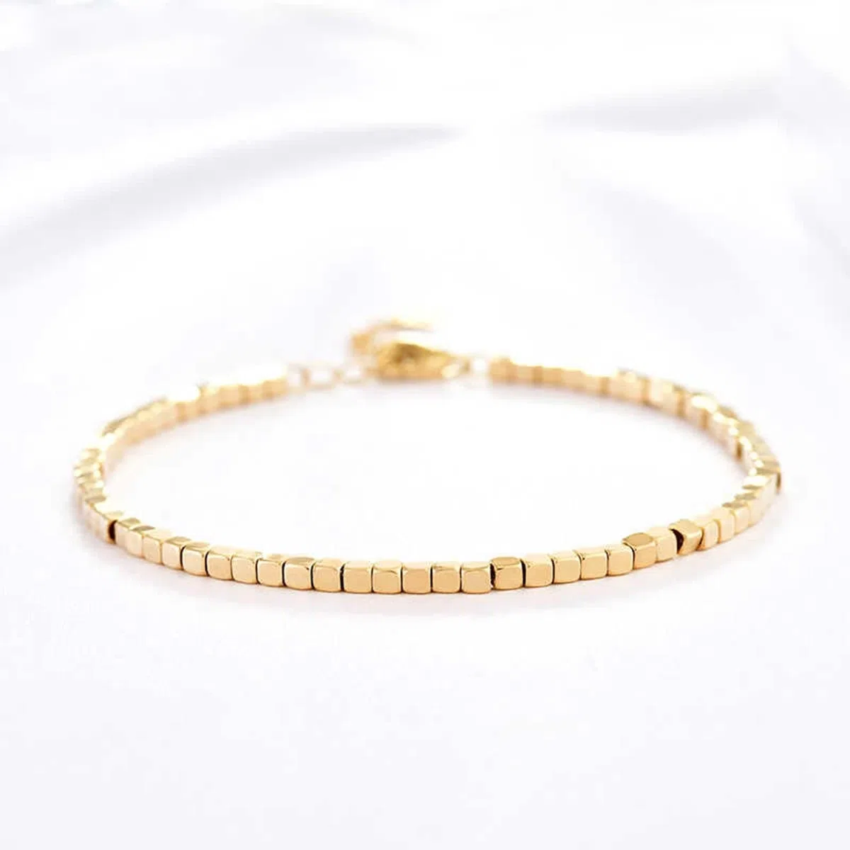 Pulsera de moda para mujer, pulsera de joyería geométrica, joyería de oro amarillo, moda para mamá, esposa, novia