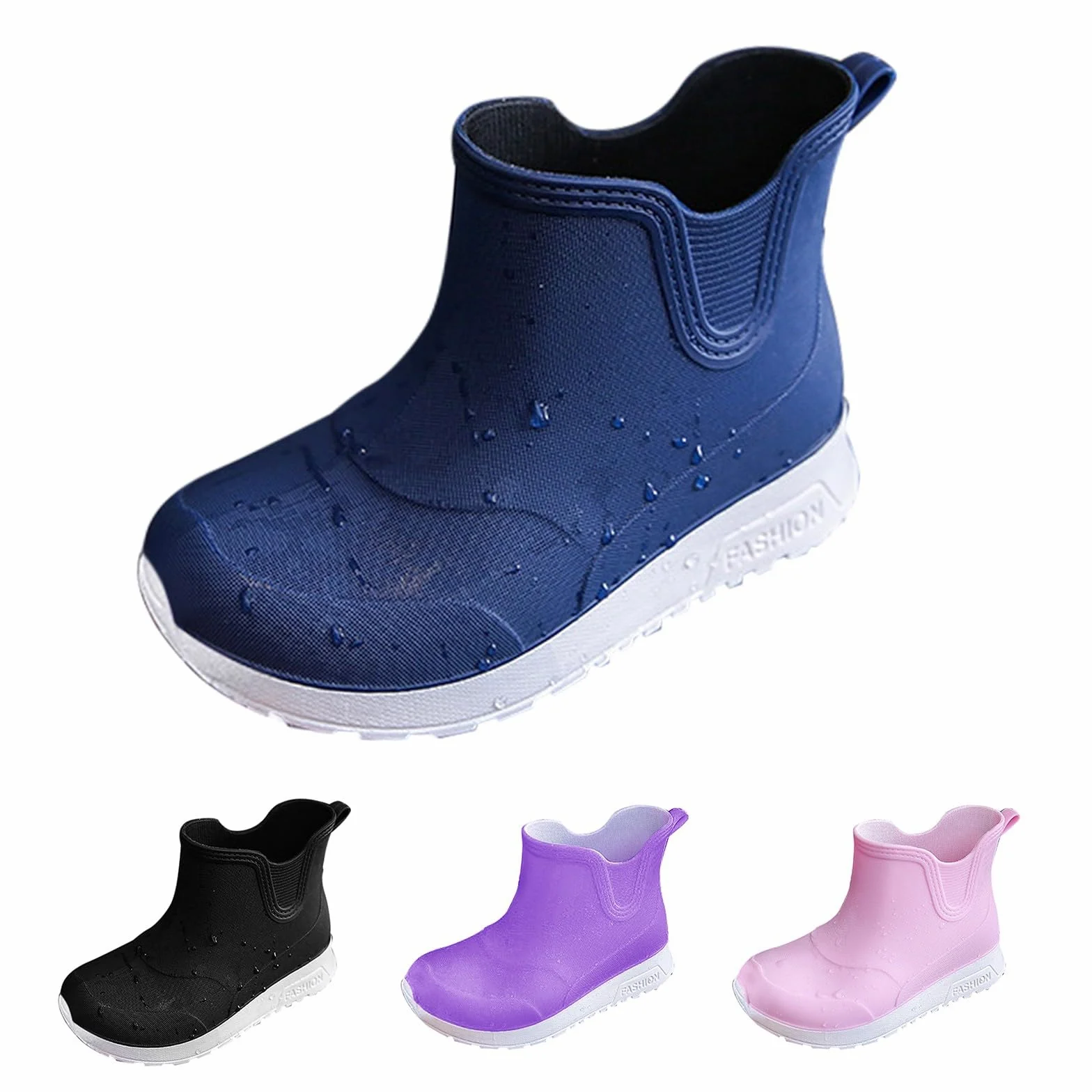 Botas de agua para niños, botas de lluvia para niños, zapatos de lluvia cómodas, botas de lluvia para primavera y verano, botas de lluvia impermeables, botines antideslizantes, botas de lluvia