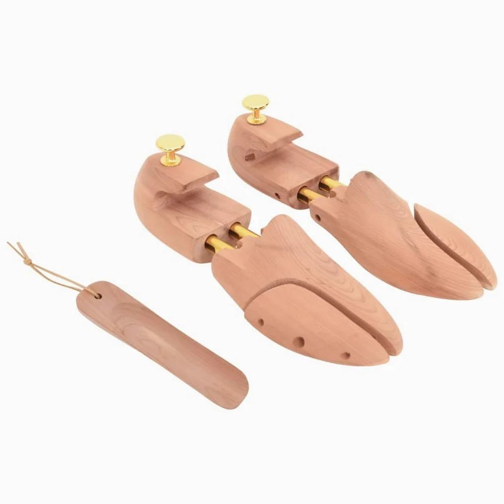 Horma de zapatos de madera de cedro para mujer EU 36-37 con calzador, dilatador para el cuidado del calzado y mantener la forma