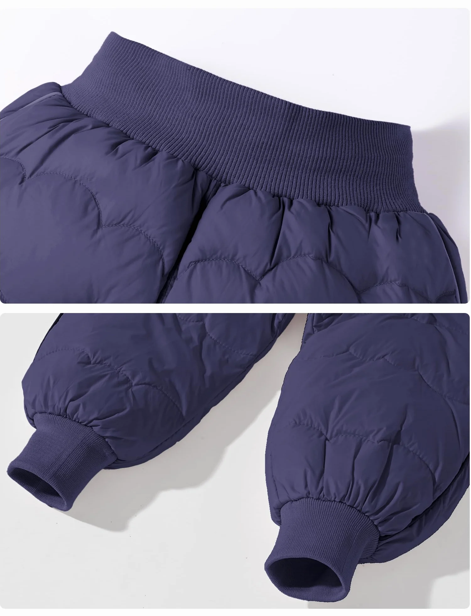 Happy Cherry Pantalones de plumón para niños, ligeros, de invierno, gruesos, cálidos, para la nieve, para niñas y niños, pantalones de esquí a prueba de viento, pantalones para exteriores, de invierno