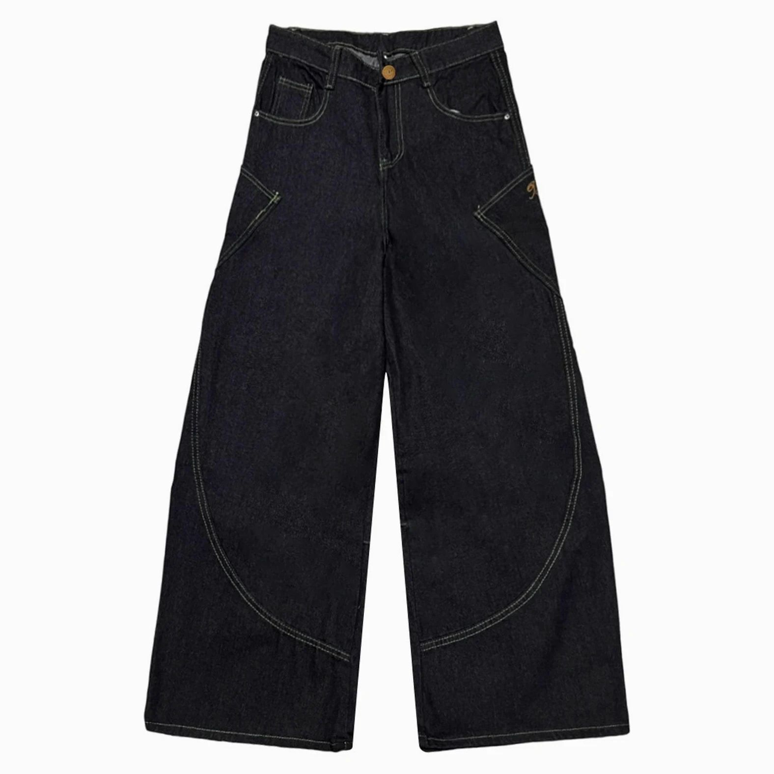 Pantalones de Trabajo Mujer, Pantalon Chandal Mujer, Pantalón Vaqueros Urbanos con Diseño Único de Pierna Acampanada Curva y Corte Holgado hasta el Suelo Joggers Pantalon