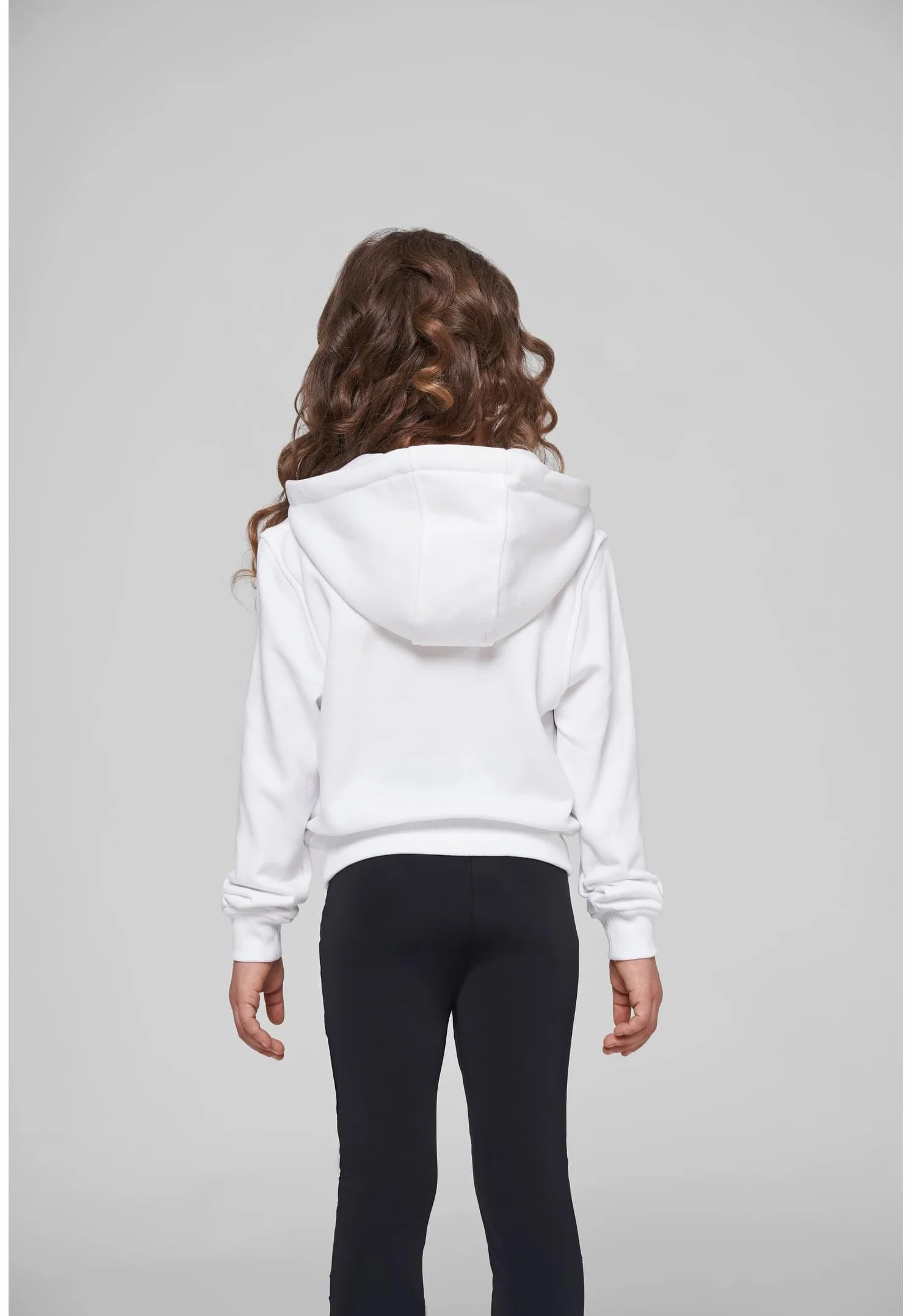 Build Your Brand Girls Cropped Sweat Hoody Sudadera con Capucha Niñas