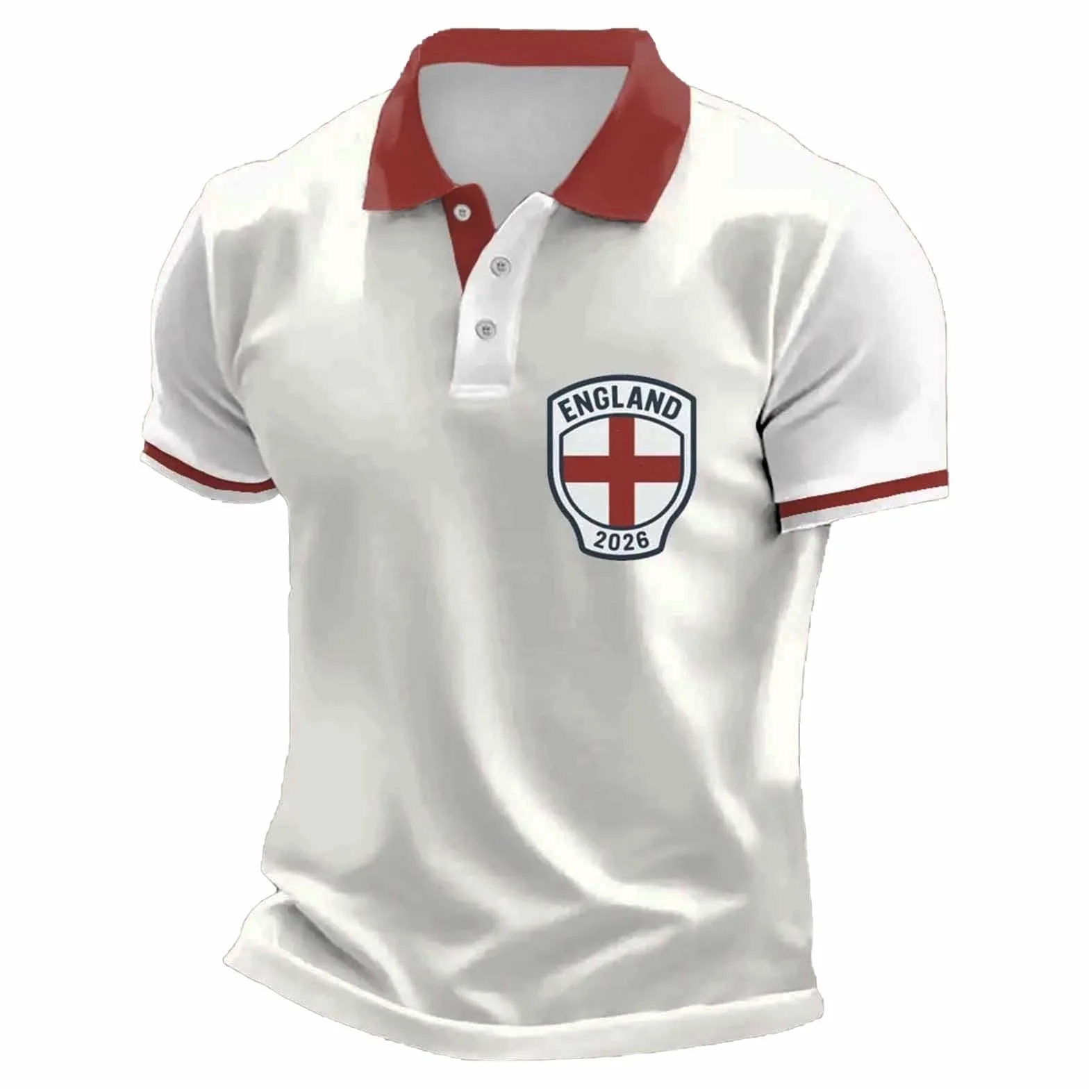 Camiseta Inglaterra fútbol niños manga corta cuello transpirable