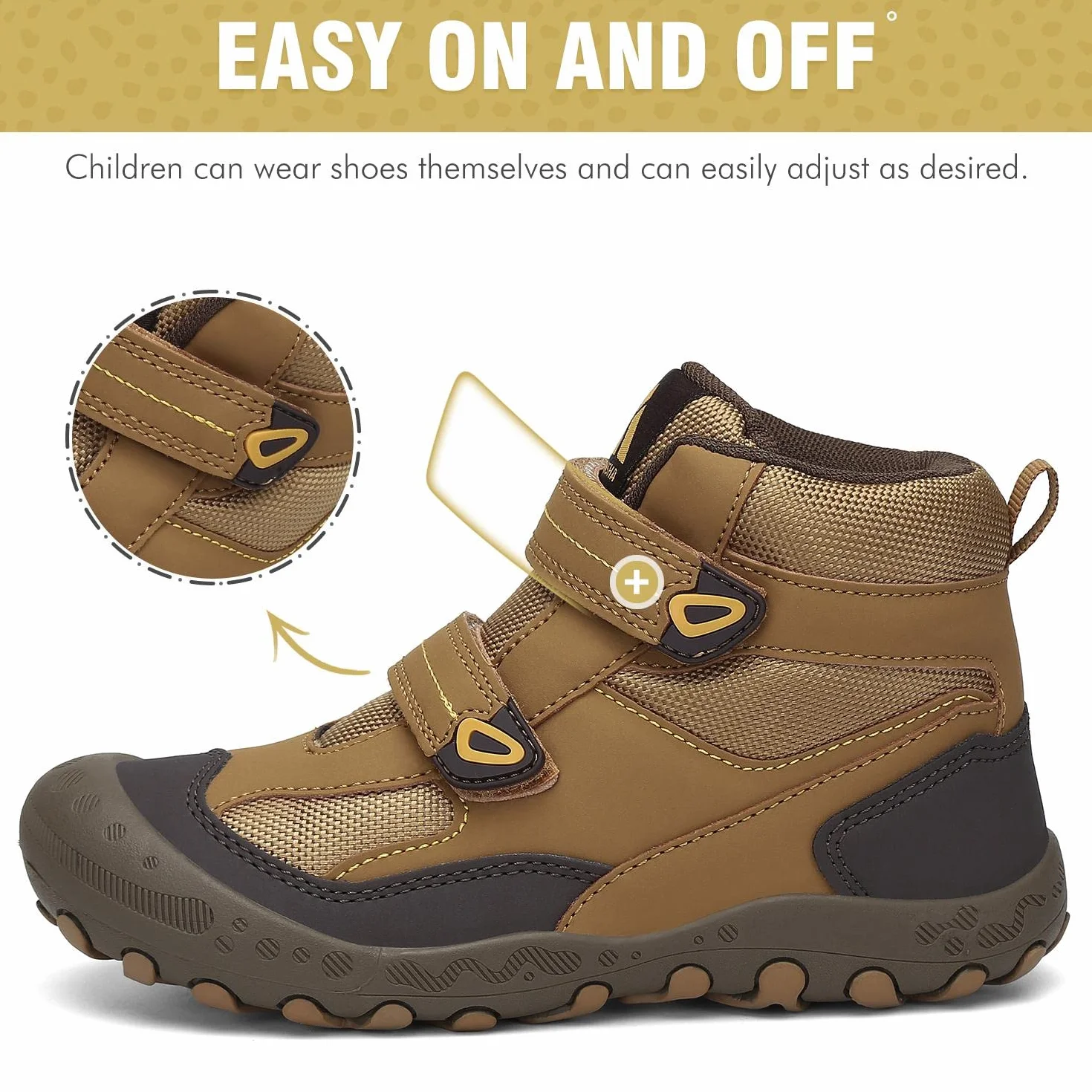 Mishansha Botas de Senderismo Niño Niña Zapatos de Trekking Antideslizante Ligero Zapatillas de Montaña Cómodos Exterior, 028 Marrón, 27 EU