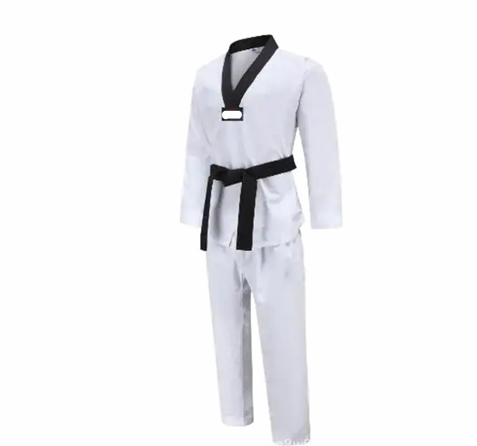 Trajes de Judo Dobok Uniforme Blanco Taekwondo Karate Gi Manga Larga Unisex Adultos