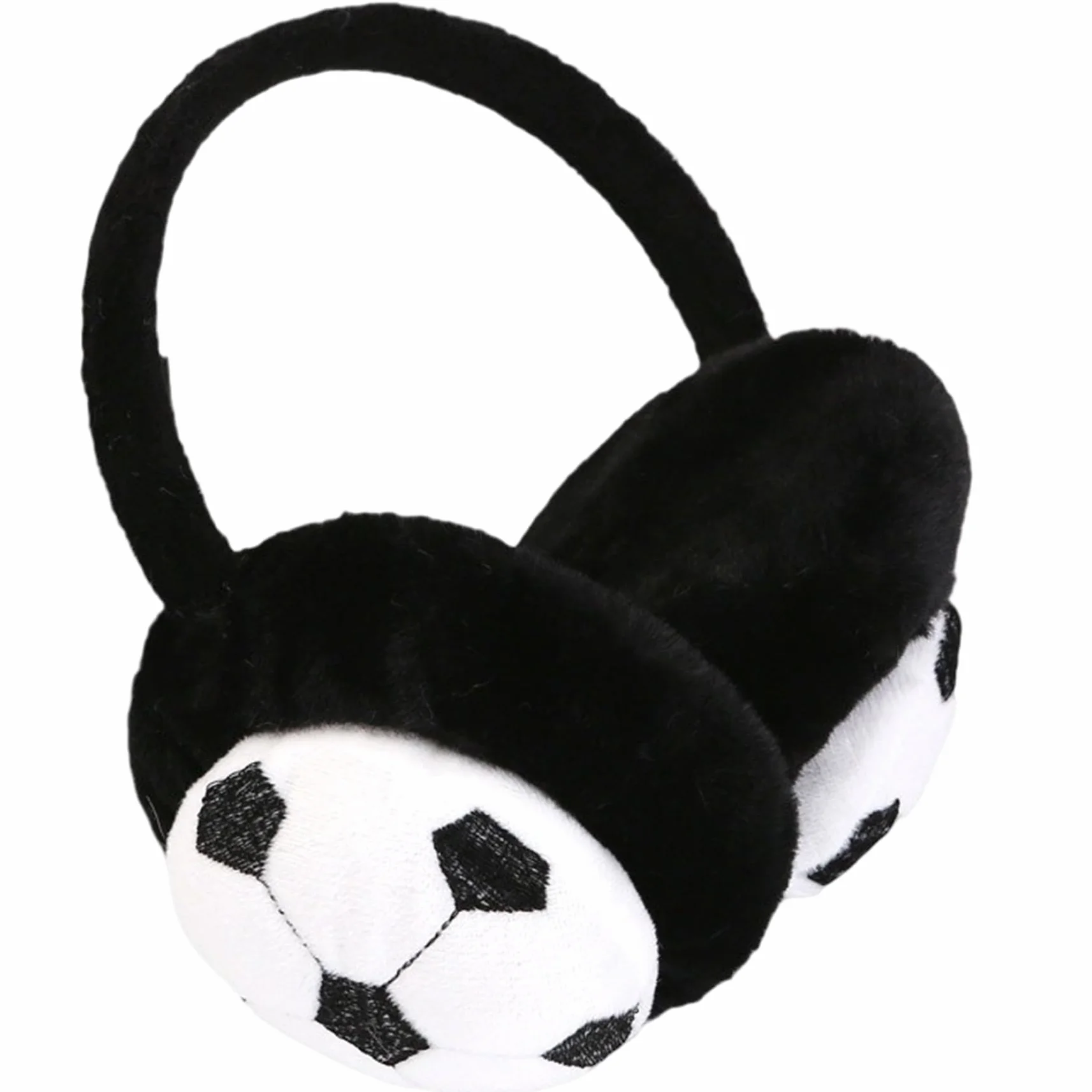 Orejeras para niños, orejeras de fútbol de felpa cálidas de invierno para niños, niñas, ropa para clima frío