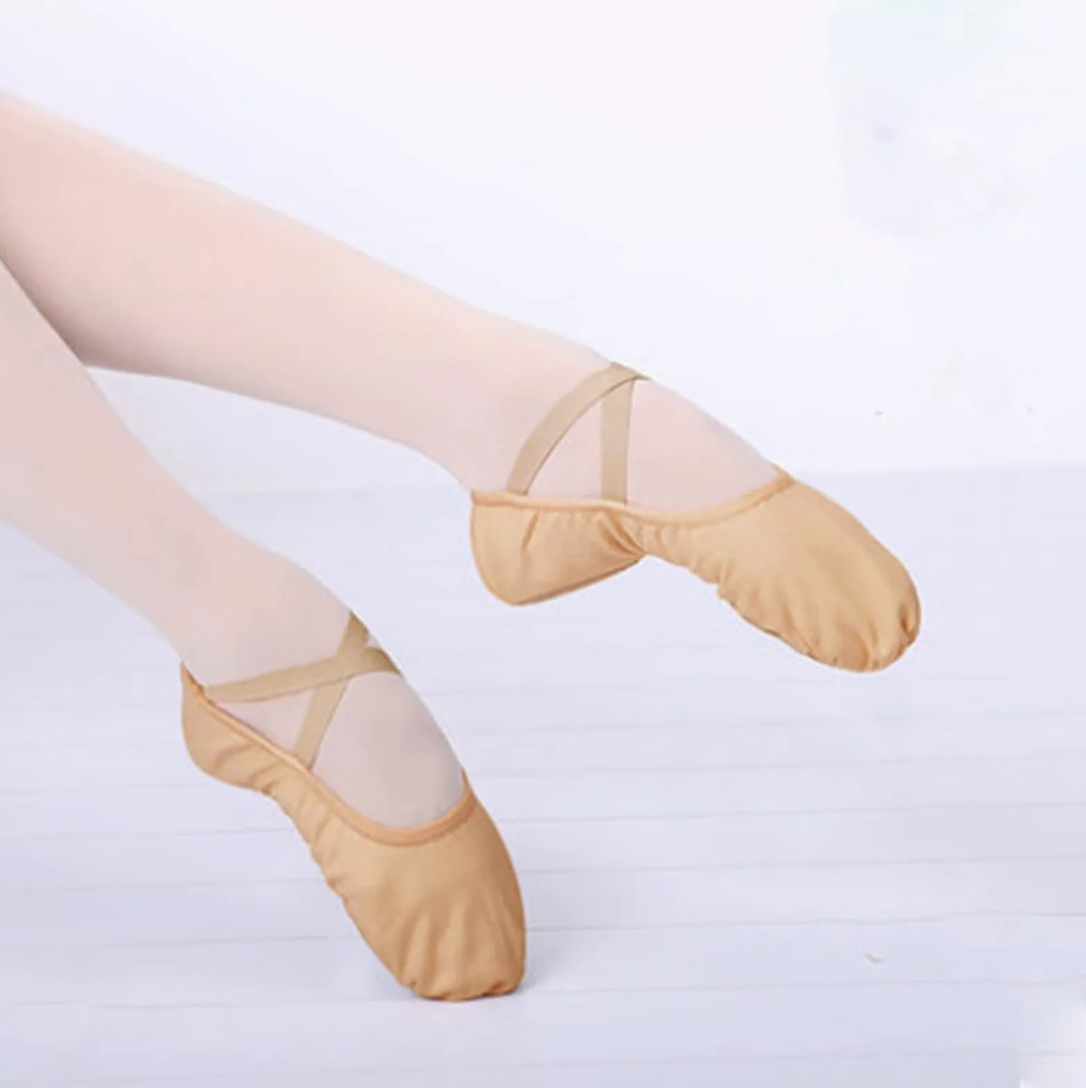 Bailarina Zapatos 3 Pares de niñas Ballet Zapatos Lienzo Suave Suela Ballet Baile Zapatillas niños práctica Bailarina Zapatos Mujer Danza Zapatos (Color : Tan, Shoe Size : 42 (25cm))