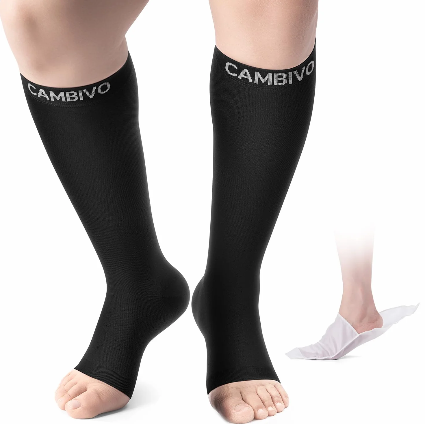 CAMBIVO Medias de Compresión 20-30 mmHg Clase 2, Calcetines Compresion para Varices, Circulacion Piernas