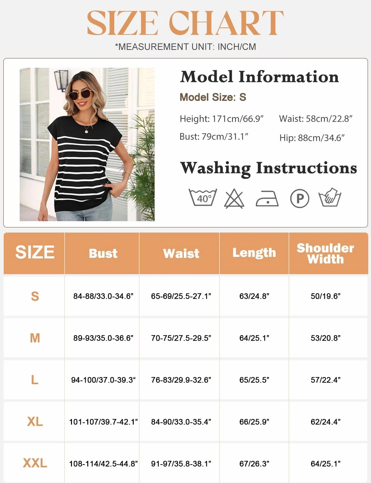 Niwicee Camisetas Manga Corta Mujer Camiseta Mujer Verano Top Mujer Tshirt de Rayas Tops con Cuello Redondo Básica Slim Fit para Mujer Top Elegantes Blusas Informales