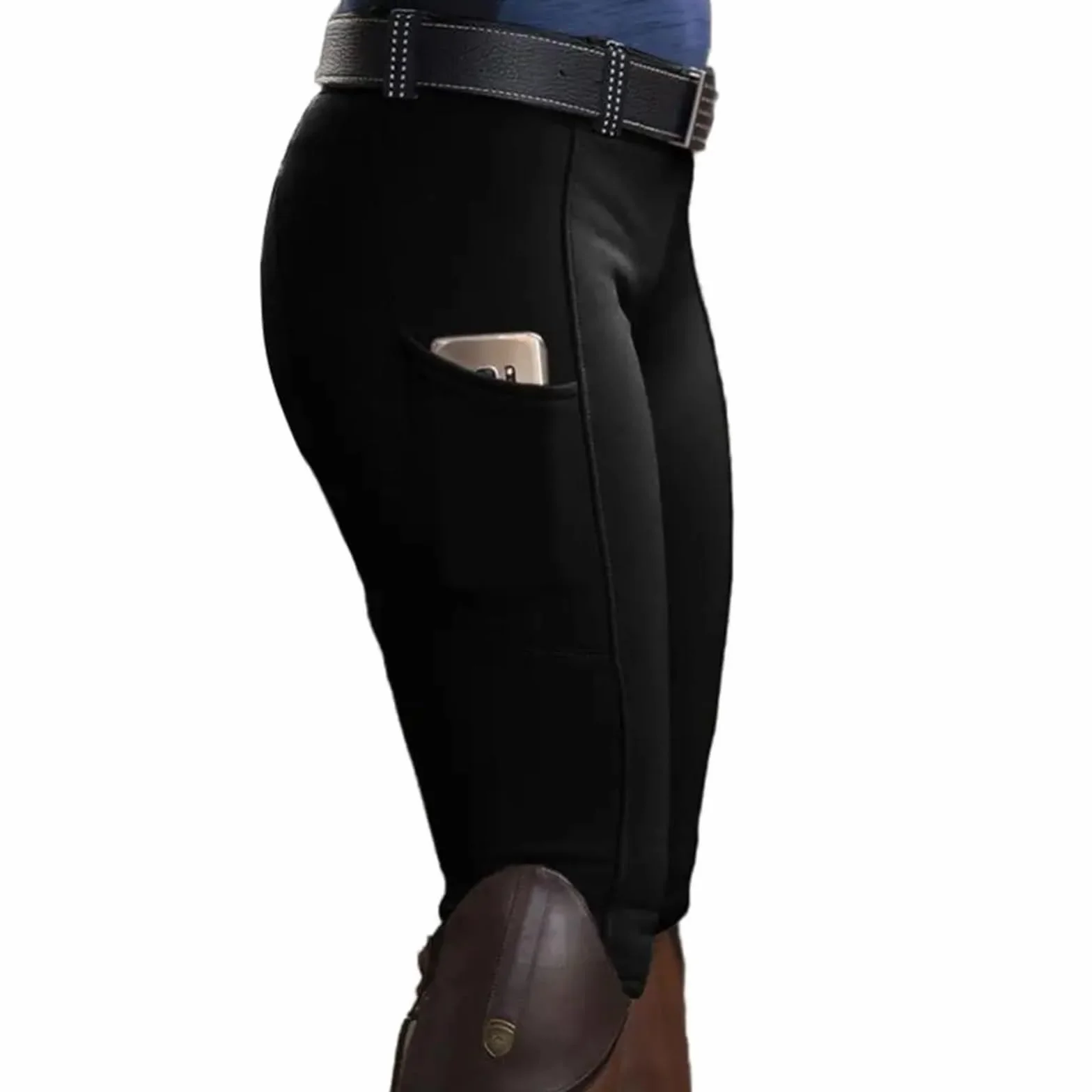 Pantalones de equitación for Hombre y Mujer, Mallas con Bolsillo realce Cadera, for Carreras Caballos para Mujer