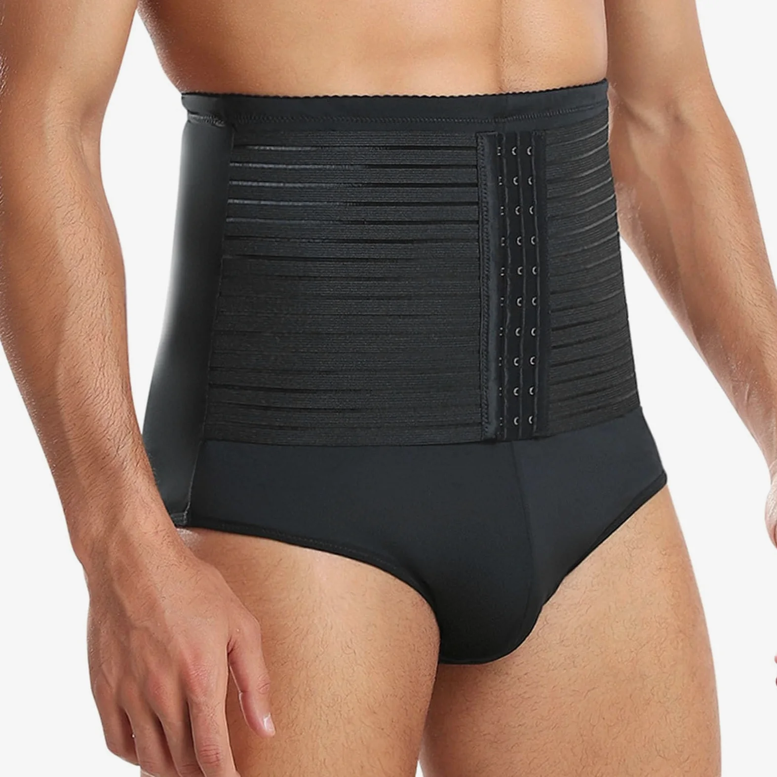 HLTYGWX Calzoncillos de Barriga para Hombre, Cintura Alta, Ropa Interior más Delgada, Control Firme, Faja para el Vientre, Faja de compresión Ajustable