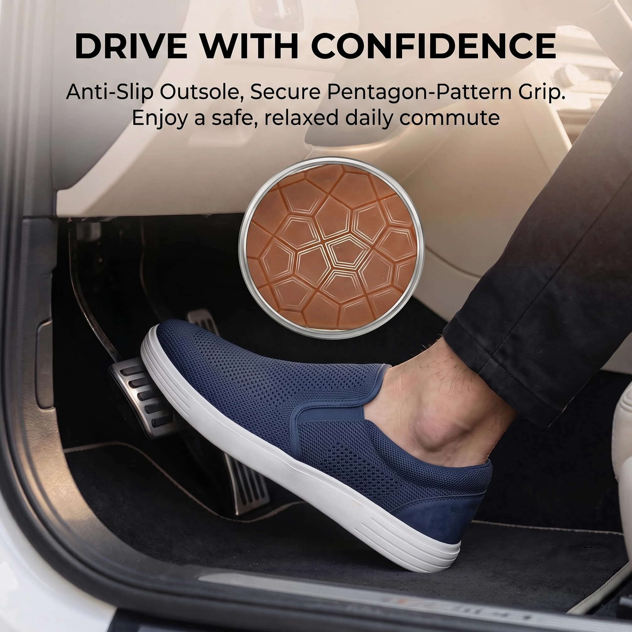 Puxowe Zapatillas de Deporte para Hombre Deslizamiento en Zapatillas de Ocio Ligeras Atmungsaktiv Netz Manos Libres Zapatillas Planas