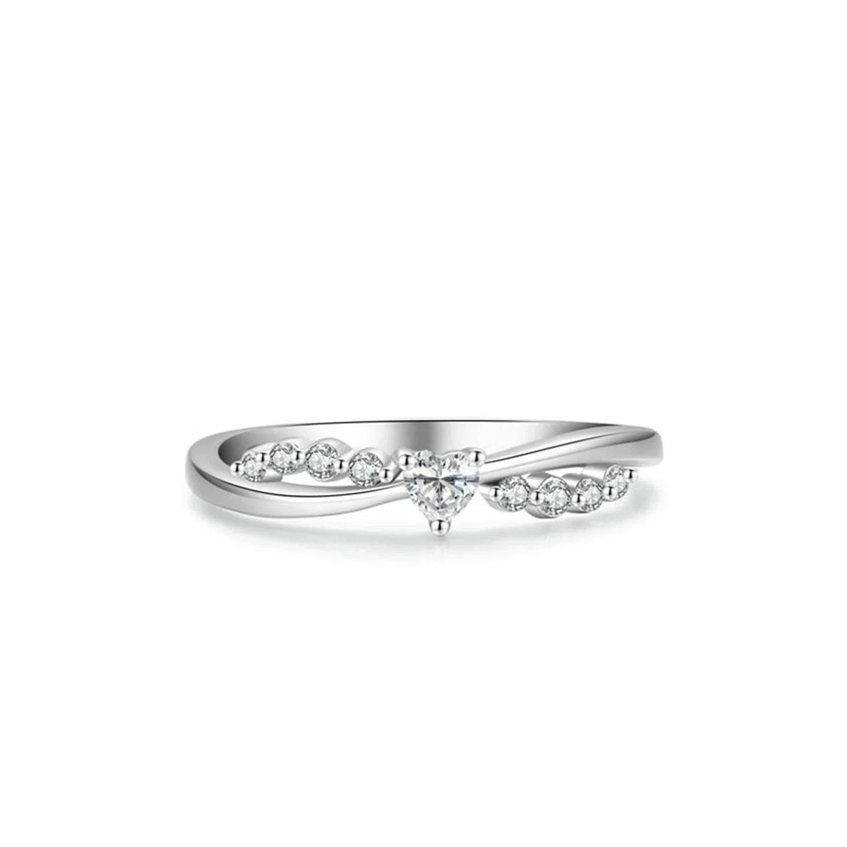 Anillo de oro blanco, diamante cultivado en laboratorio, anillo de compromiso, oro real, anillo de boda, elegante anillo de oro para mujer