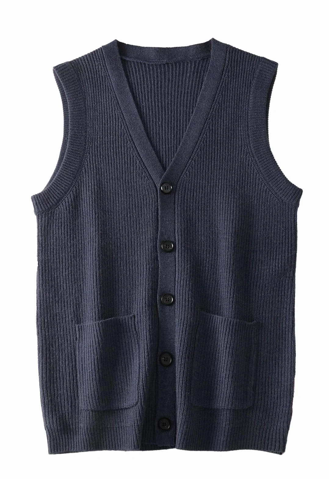 Suéter Masculino Chaleco Cuello V sin Mangas Ropa Masculina