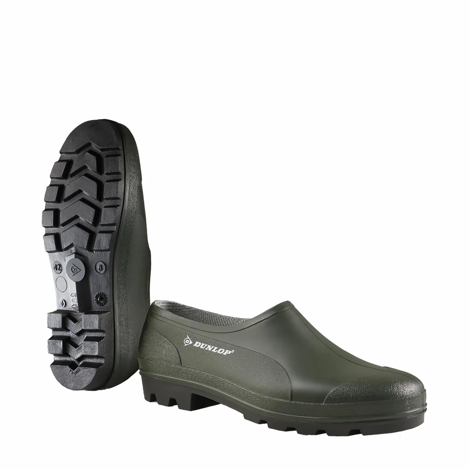 DUNLOP Bicolour Welly - Dark Green – 100% Impermeable – Talla 43