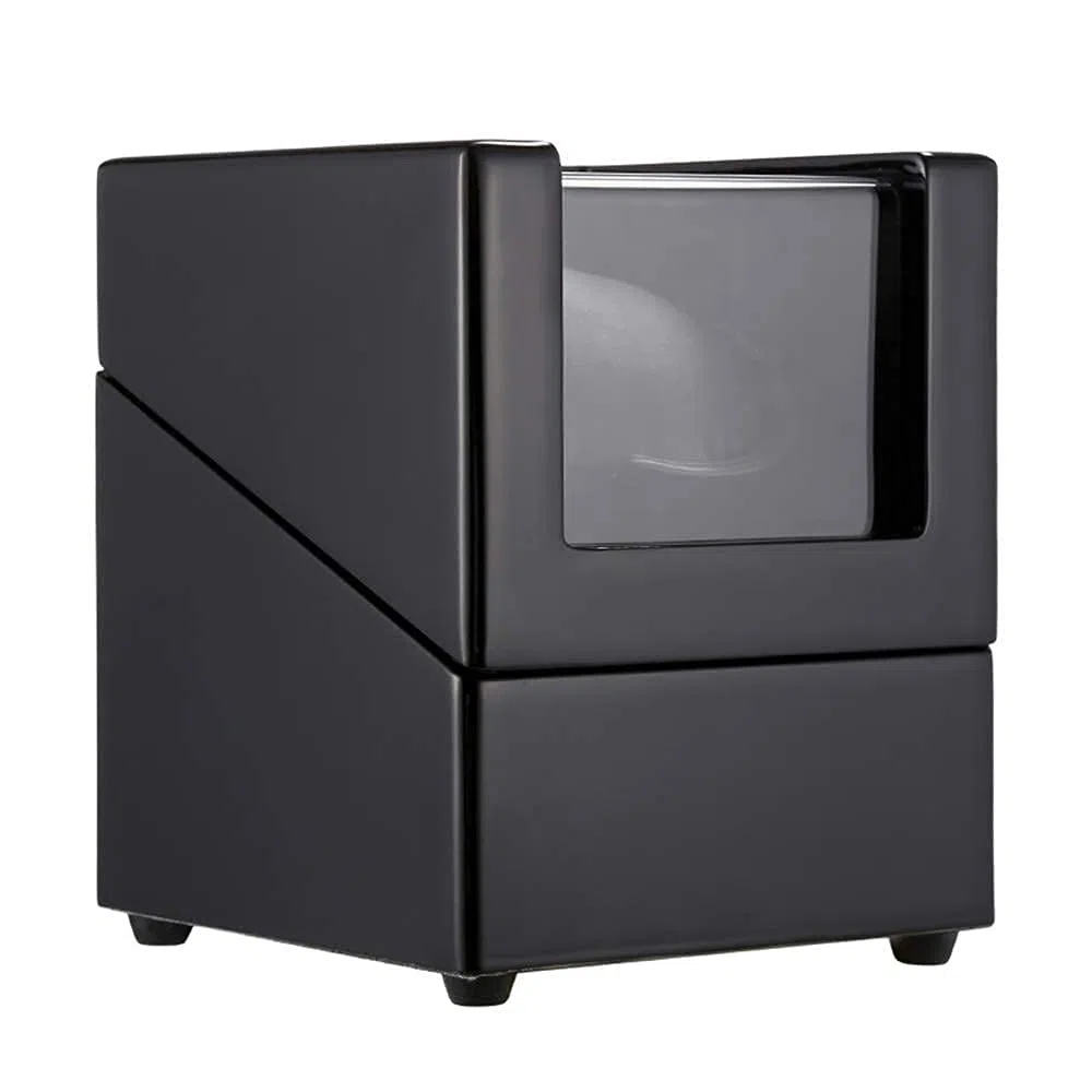 Bobinadora de Reloj, bobinadora de Reloj automática Individual con Motor silencioso, múltiples Modos de rotación, Caja de Reloj de Cuerda automática, Caja agitadora de Reloj de Madera