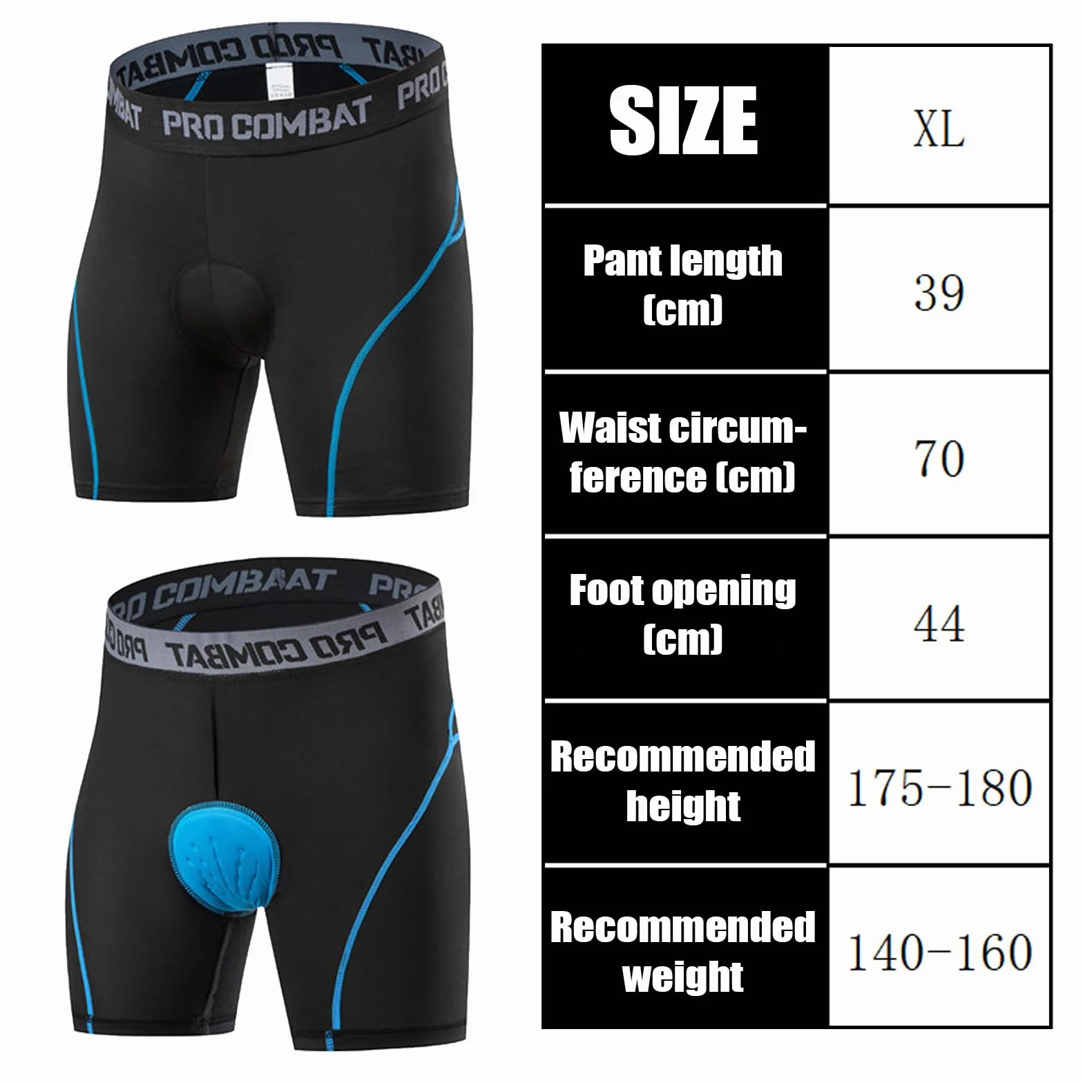 BDSHUNBF Culotte Ciclismo Hombre - Pantalón Corto Acolchado 3D para MTB y Bicicleta, Cómodo y Transpirable