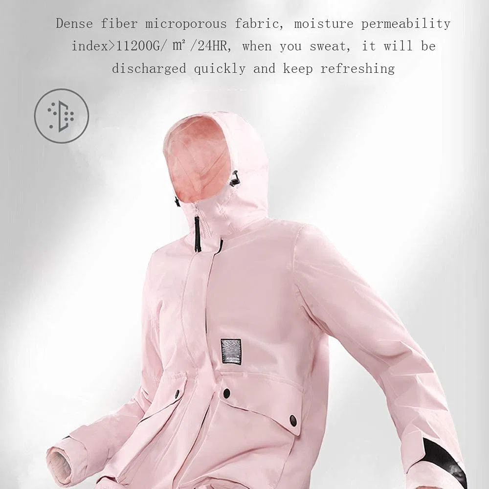 MU Chaqueta de Esquí a Prueba de Agua de Los Hombres 3 en 1 Windoorvientos Winter Warmable Warmable Abrigo Cómodo Cómodo Fleece Ropa Interior/White/S
