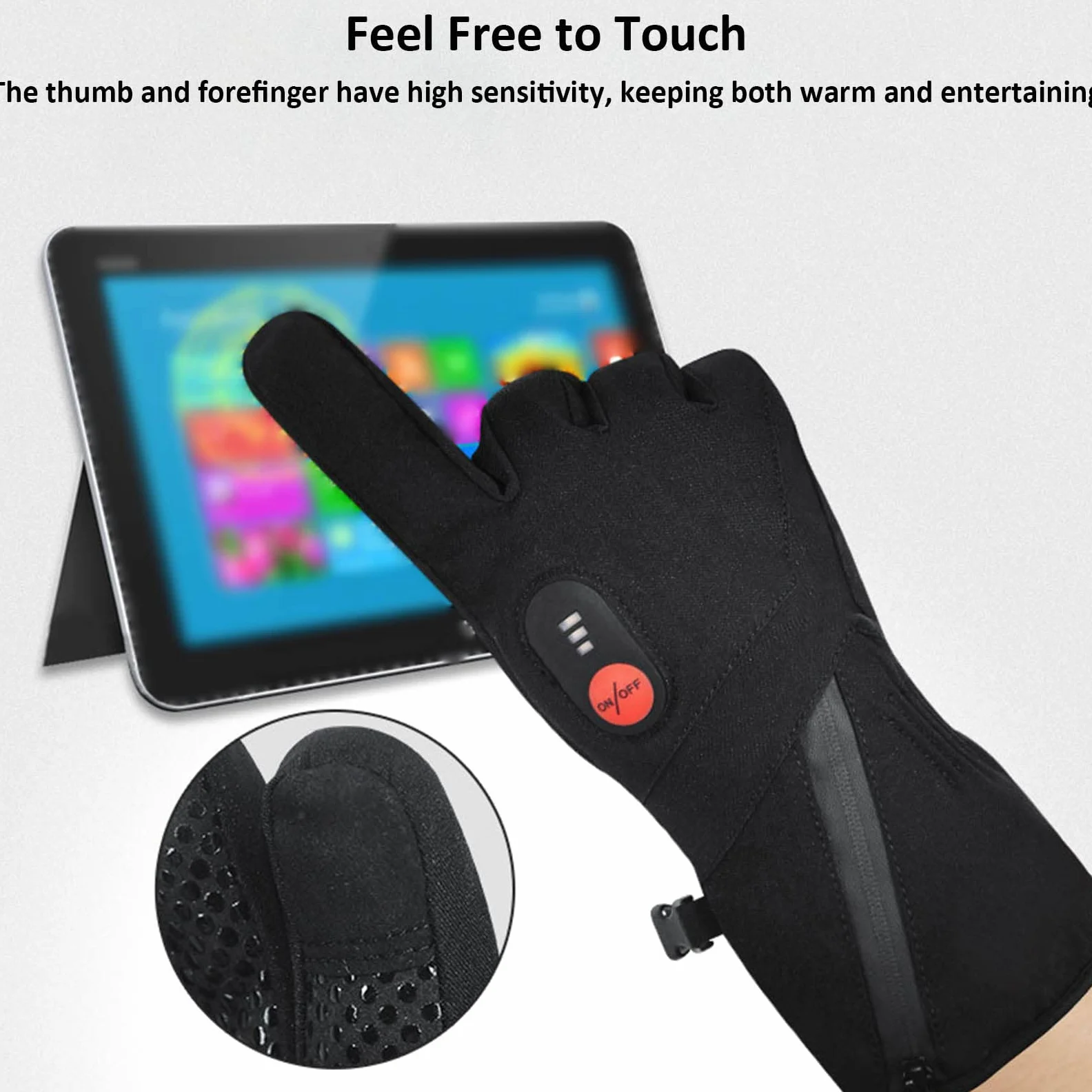 Guantes calefactables con batería eléctrica para Hombres y Mujeres, Guantes Calentadores de Manos alimentados por batería para Interiores y Exteriores para Escalada, Senderismo y Ciclismo