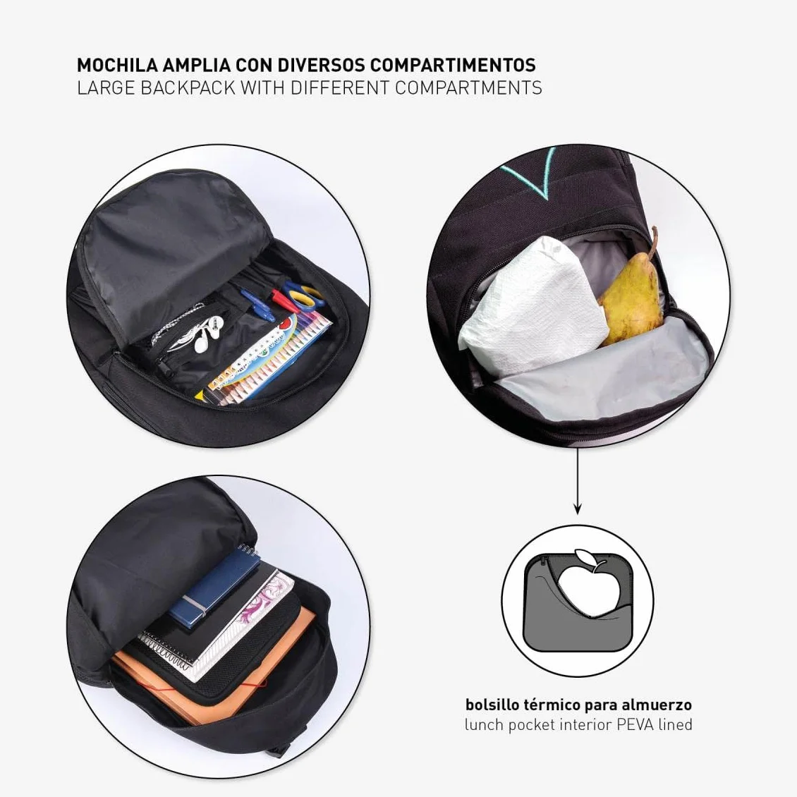 CERDÁ LIFE'S LITTLE MOMENTS - Mochila Escolar de Batman Idónea para Niño en Primaria Adaptable a Carrito, Espalda Ergonómica y Asas Ajustables Acolchadas - Licencia Oficial DC