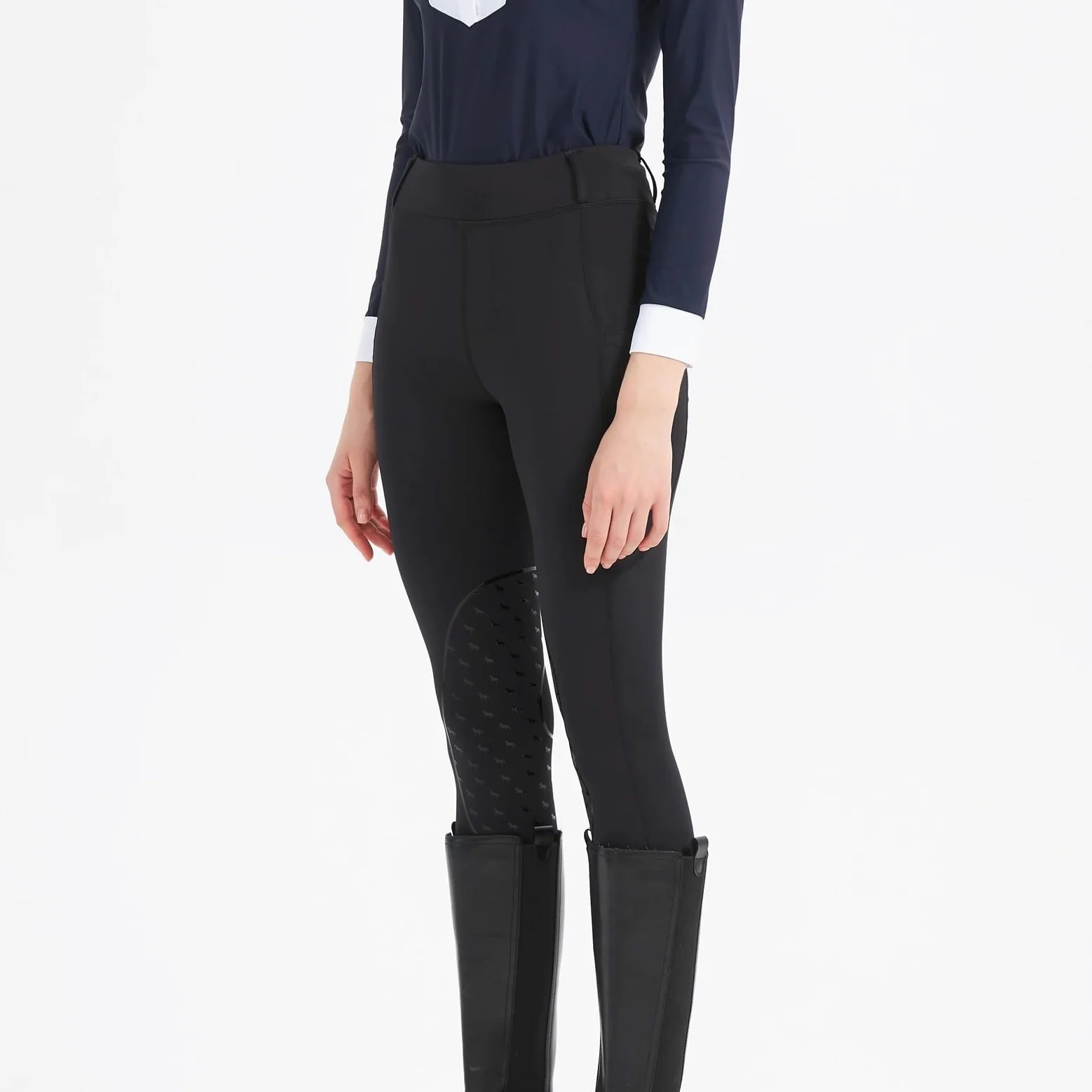 Pantalones De Equitación Pantalones de equitación Primavera y Verano for Mujer, Punto, Alta Elasticidad, Ajustados, Silicona, Transpirables Mallas De Equitación