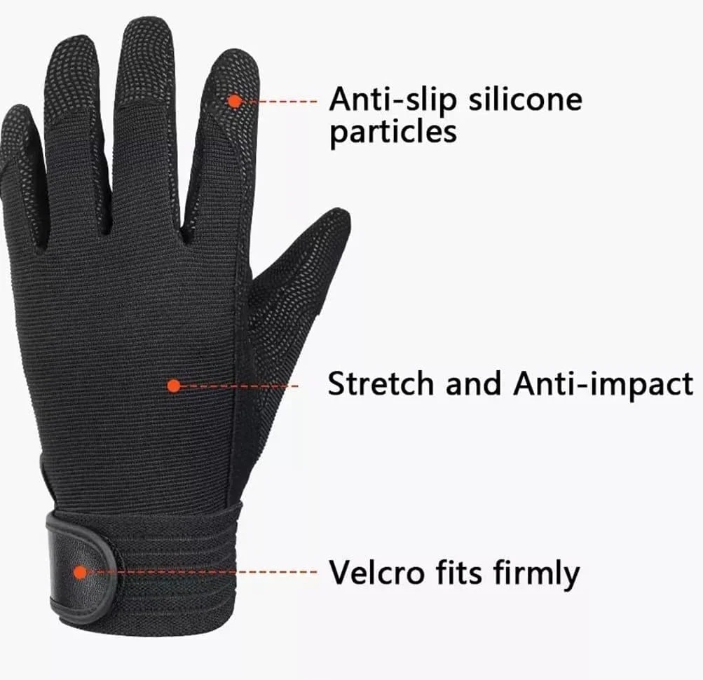 Guantes de Ciclismo Guantes De Guantes Ciclismo Táctil Unisex Camping Senderismo Guantes De Dedos Guantes Deportivos (Color : Black, Size : M)