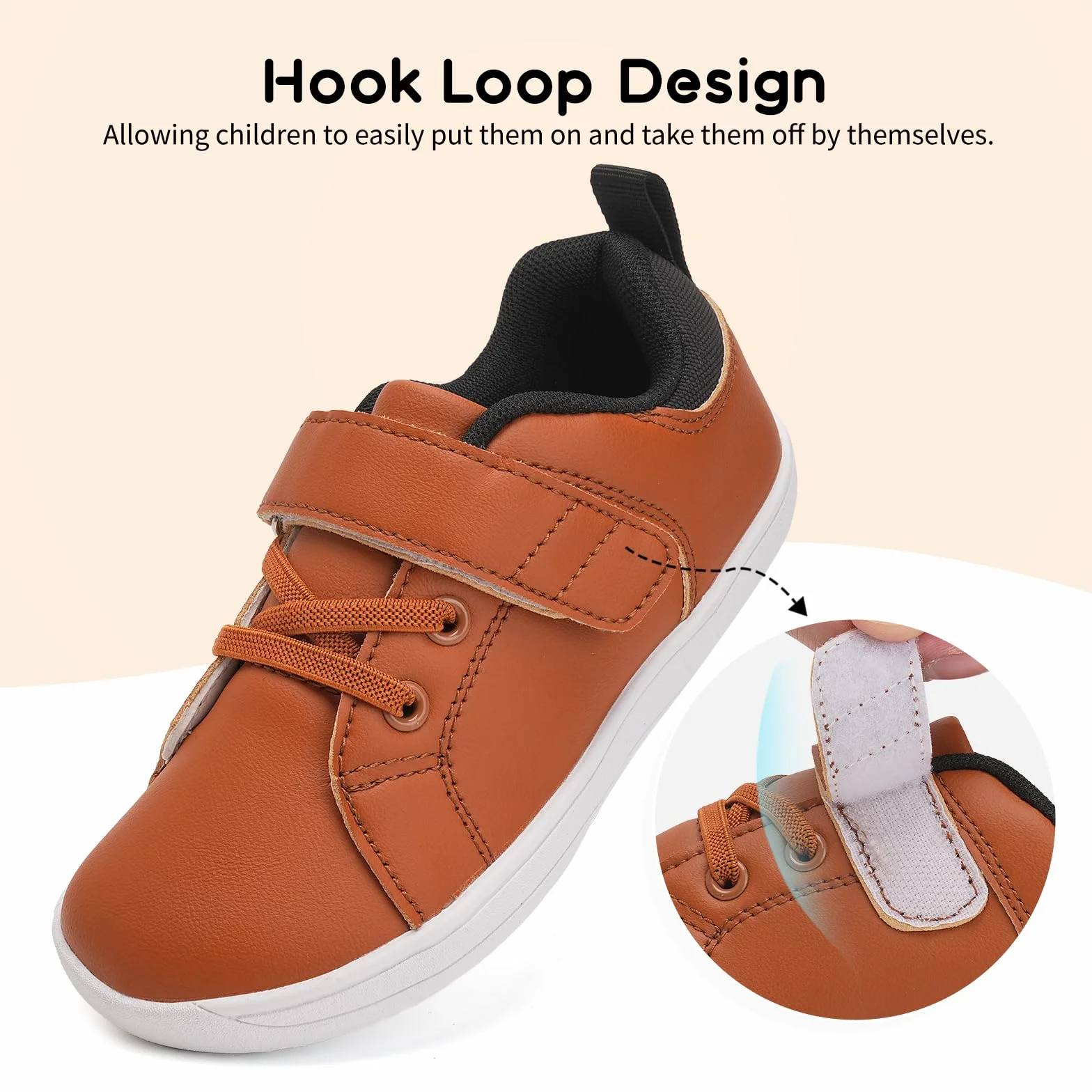 Calzado Descalzos Niños Niñas Amplia para Barefoot Exterior Interio Ligeros y Deporte Transpirables Zapatillas de Trail Minimalistas(Marrón, 26EU)