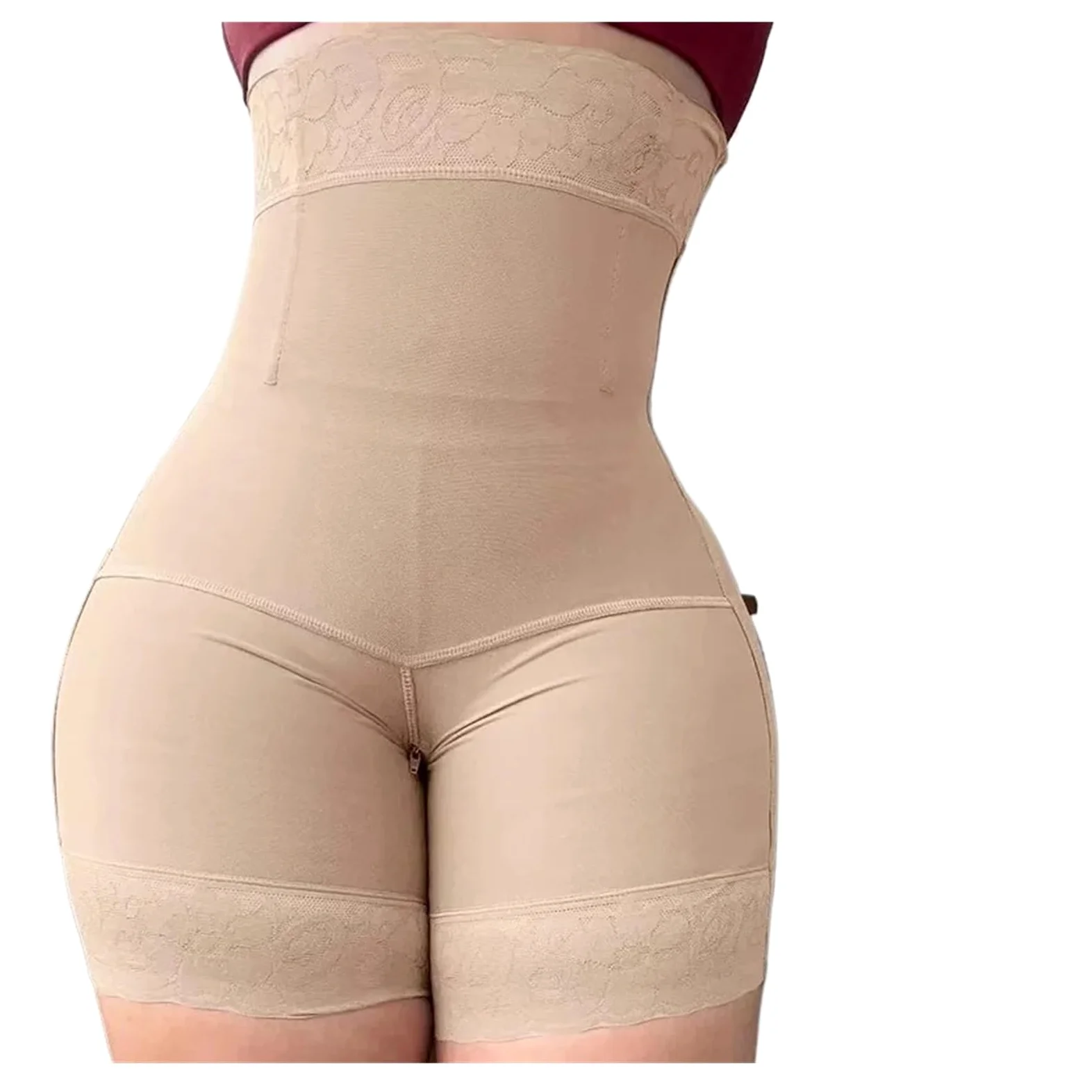 Braguitas Moldeadoras para Mujer Adelgazar Levantador de glúteos Control Panty Ropa Interior Pantalones Cortos Moldeador de Cuerpo Shapewear(Beige,L)