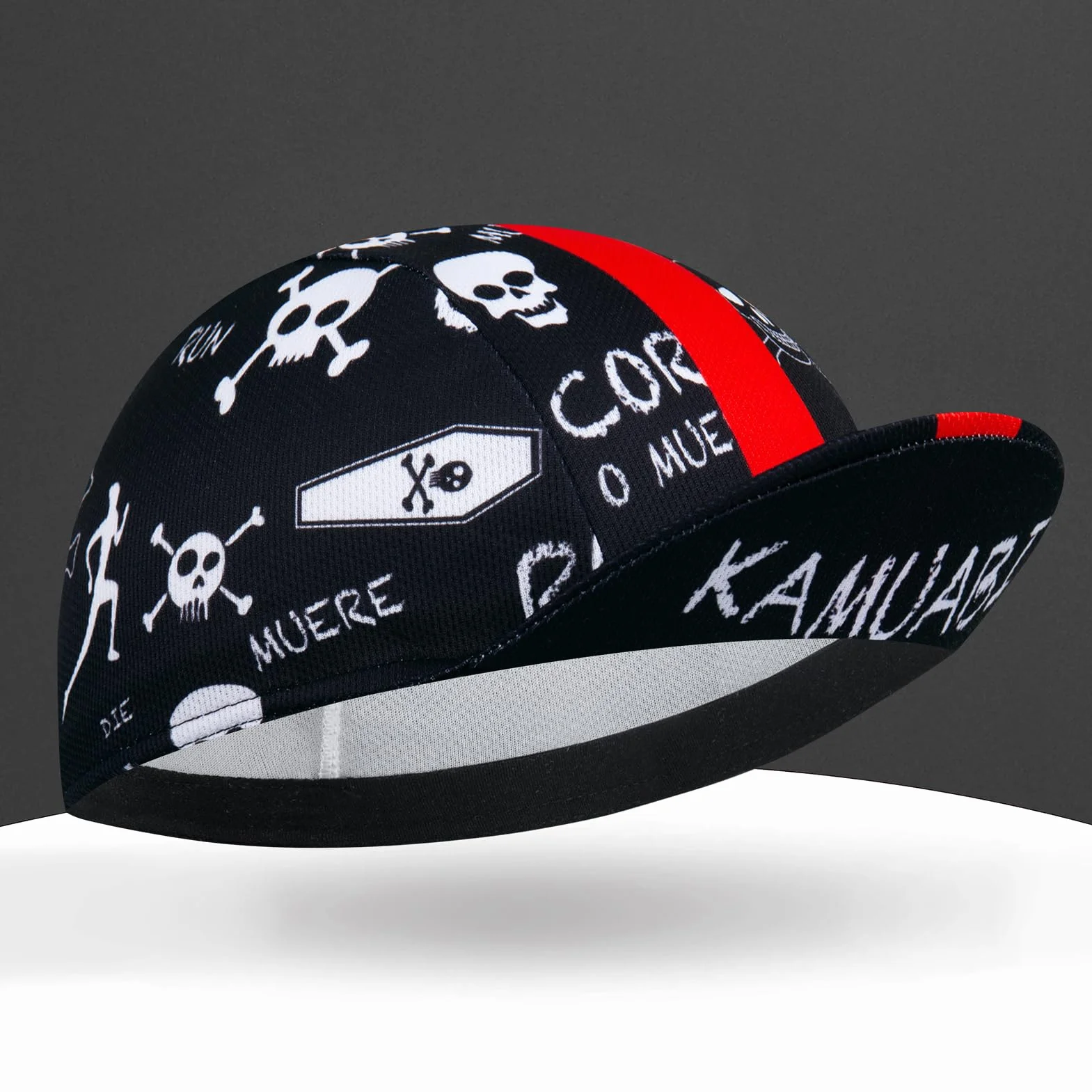 Gorra de ciclismo transpirable absorbe sudor poliéster para hombre mujer debajo del casco