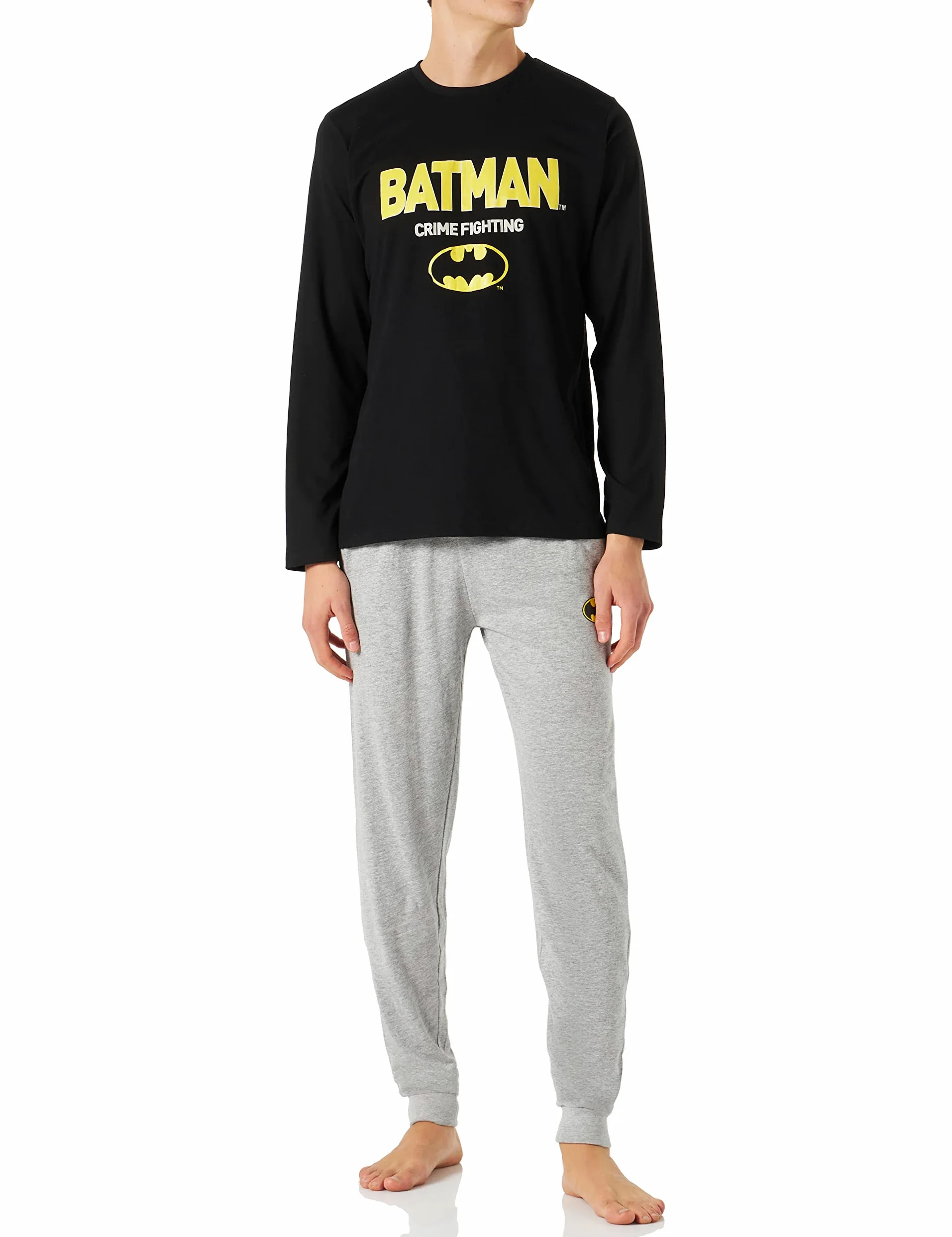 CERDÁ Life'S Little Moments Pijama Hombre Invierno de Batman 100% de Algodón con Camiseta Manga Larga Y Pantalon Largo Juego de Pijama Hombre