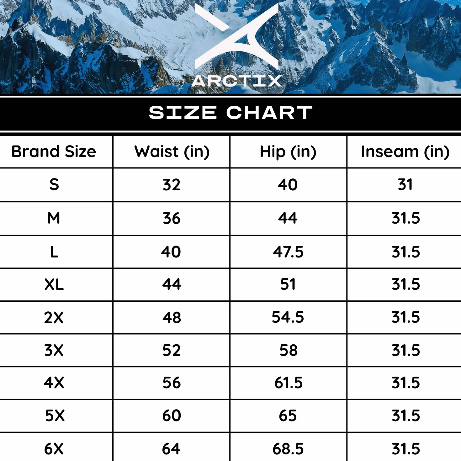 ARCTIX Essential Snow Pants Pantalones de Nieve Esenciales Hombre (Pack de 1)
