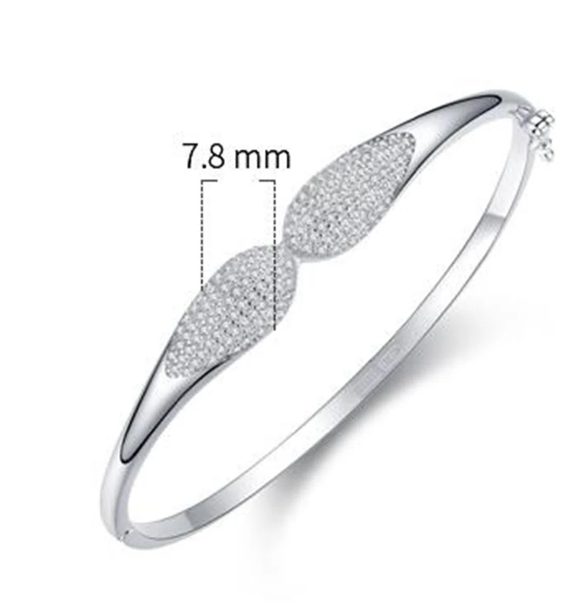 Pulseras de Mujer de Oro Blanco 9 Kilates / 14 Kilates / 18 Kilates, Gota de Agua con Moissanita, Cadena 16 CM, Pulseras de Plata Mujer
