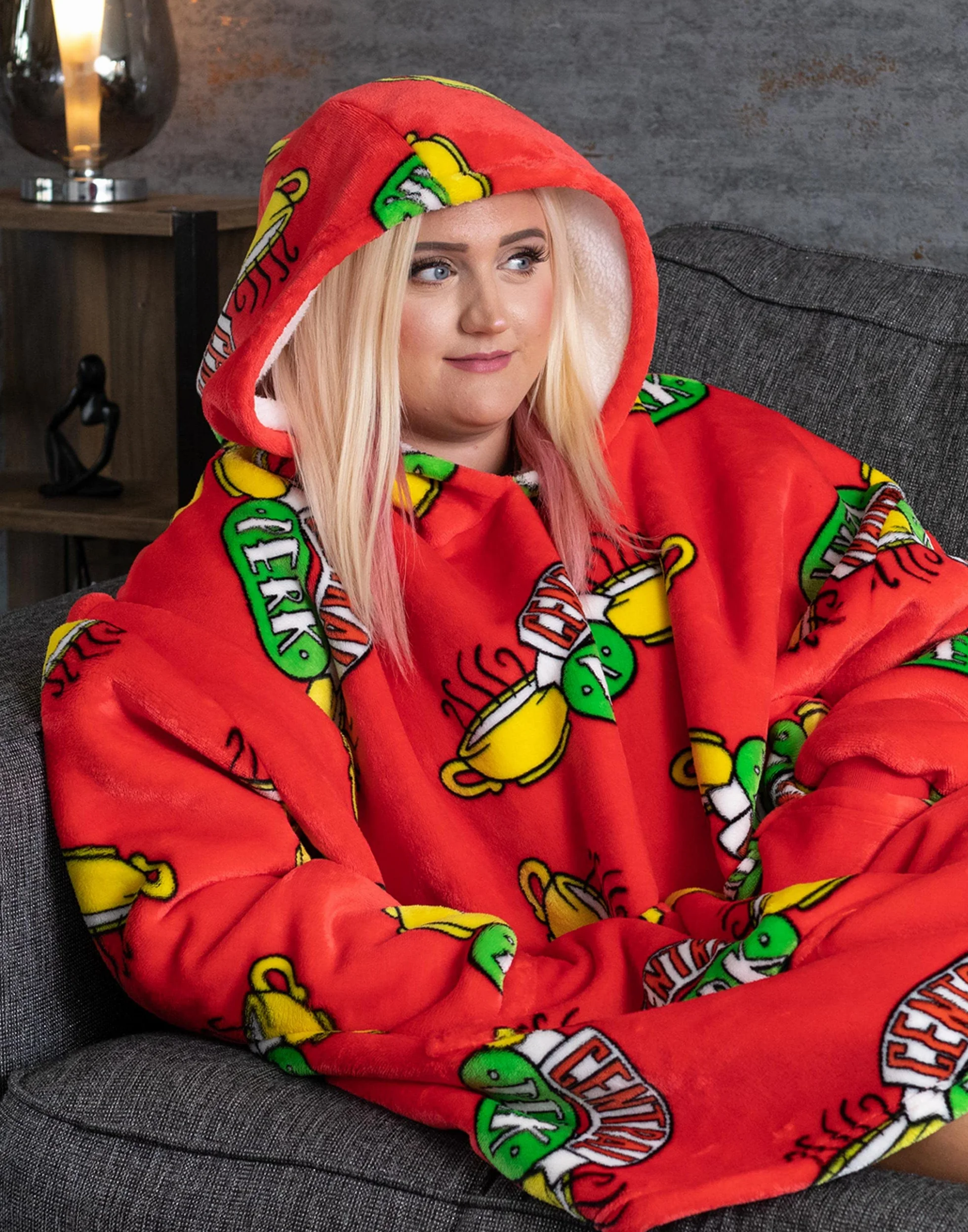 Stranger Things Sudadera con Capucha Hellfire Club Manta portátil para Adultos Negro Talla Grande