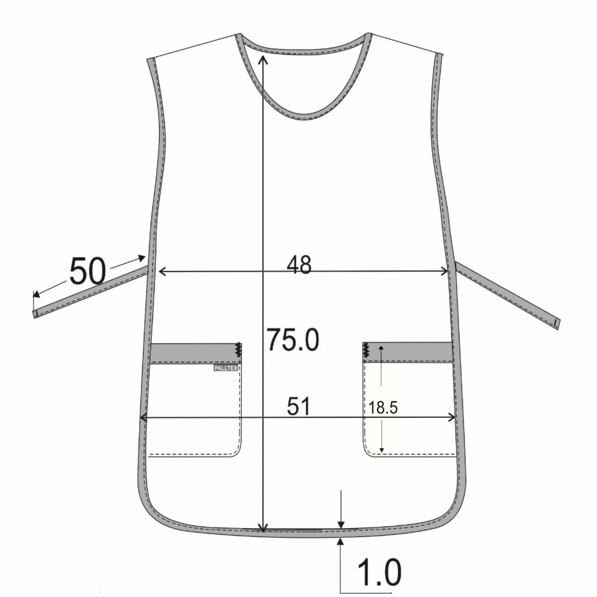 PALLTEX Ampato Delantal Limpieza Delantal Trabajo Uniforme Laboral Hostelería Frutería Cocina Pintor Trabajo Uniforme Unisex