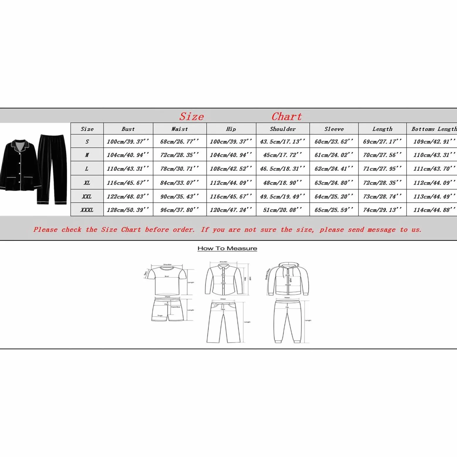 Generisch Pijama largo de invierno para hombre, conjunto de 2 piezas, ropa de dormir básica, pijamas y pantalones, tira de botones, juego de pijama de dos piezas